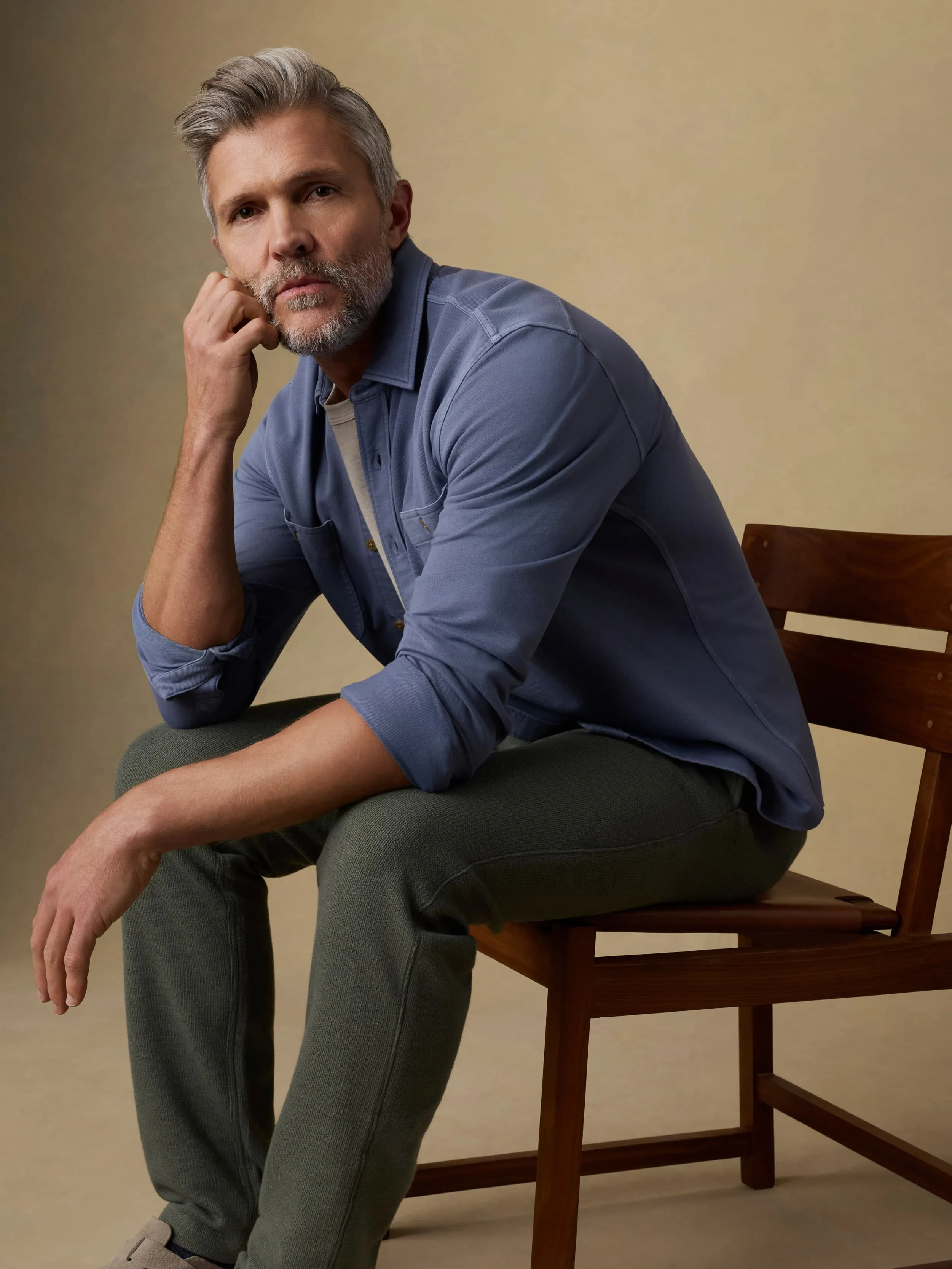 Field Knit Shirt - Flint Sky sold by Faherty product image thumbnail 2