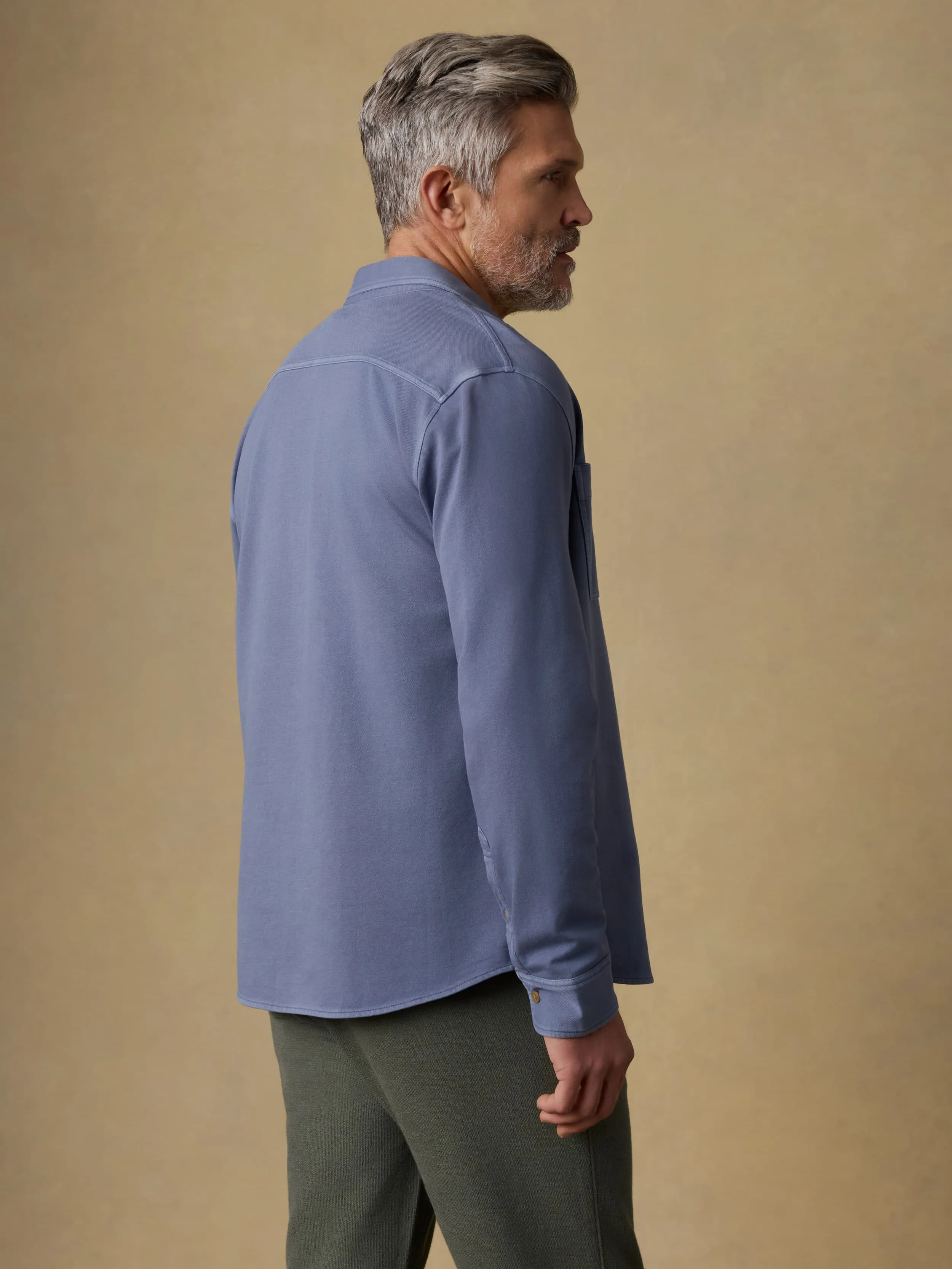 Field Knit Shirt - Flint Sky sold by Faherty product image thumbnail 3