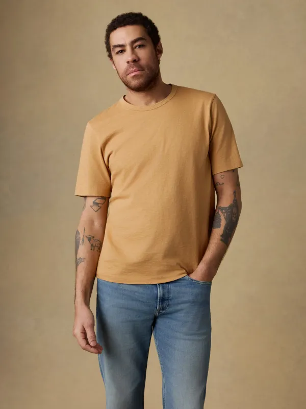 Sunwashed Regenerative Tee - Field Brown sold by Faherty