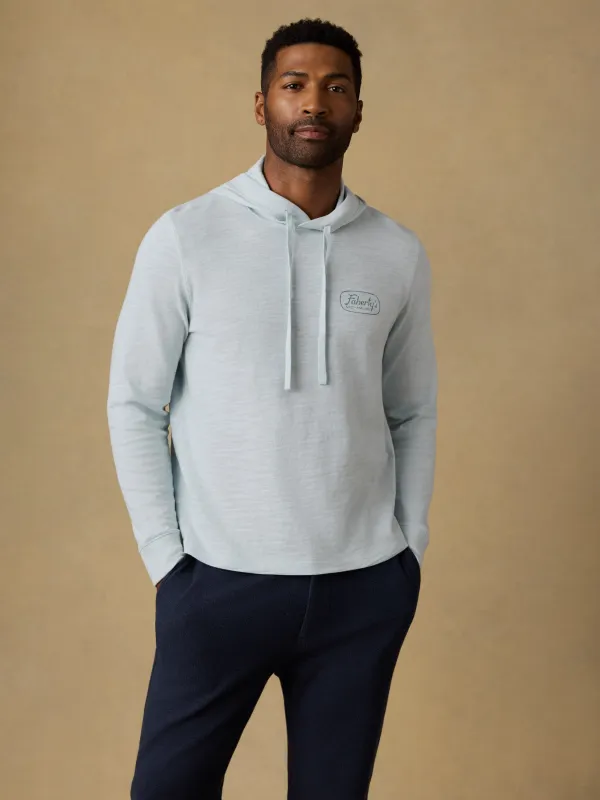 Surf Shop Sunwashed Slub Hoodie - Sky sold by Faherty