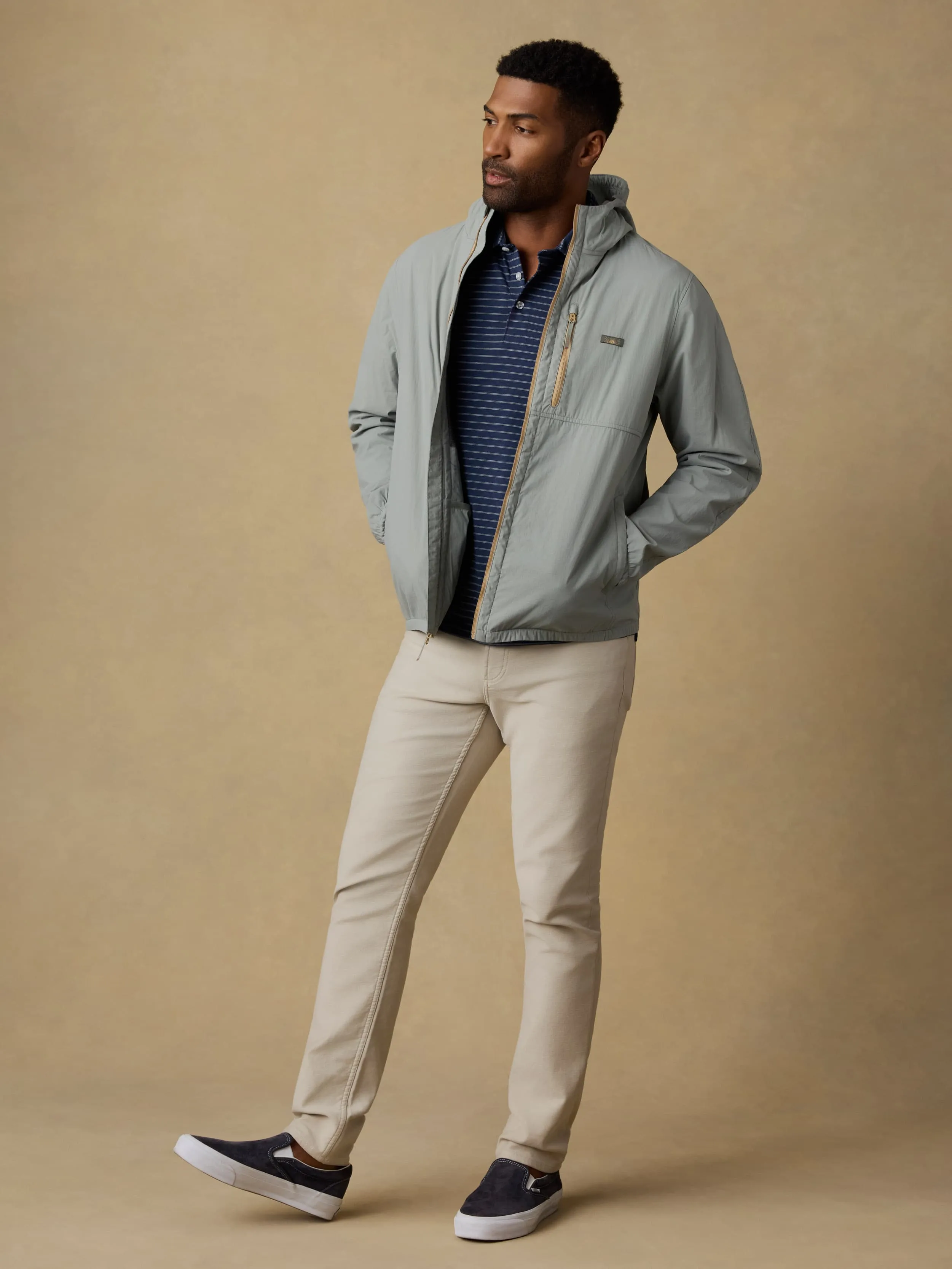 Shorelite Zephyr Jacket - Coastal Sage sold by Faherty