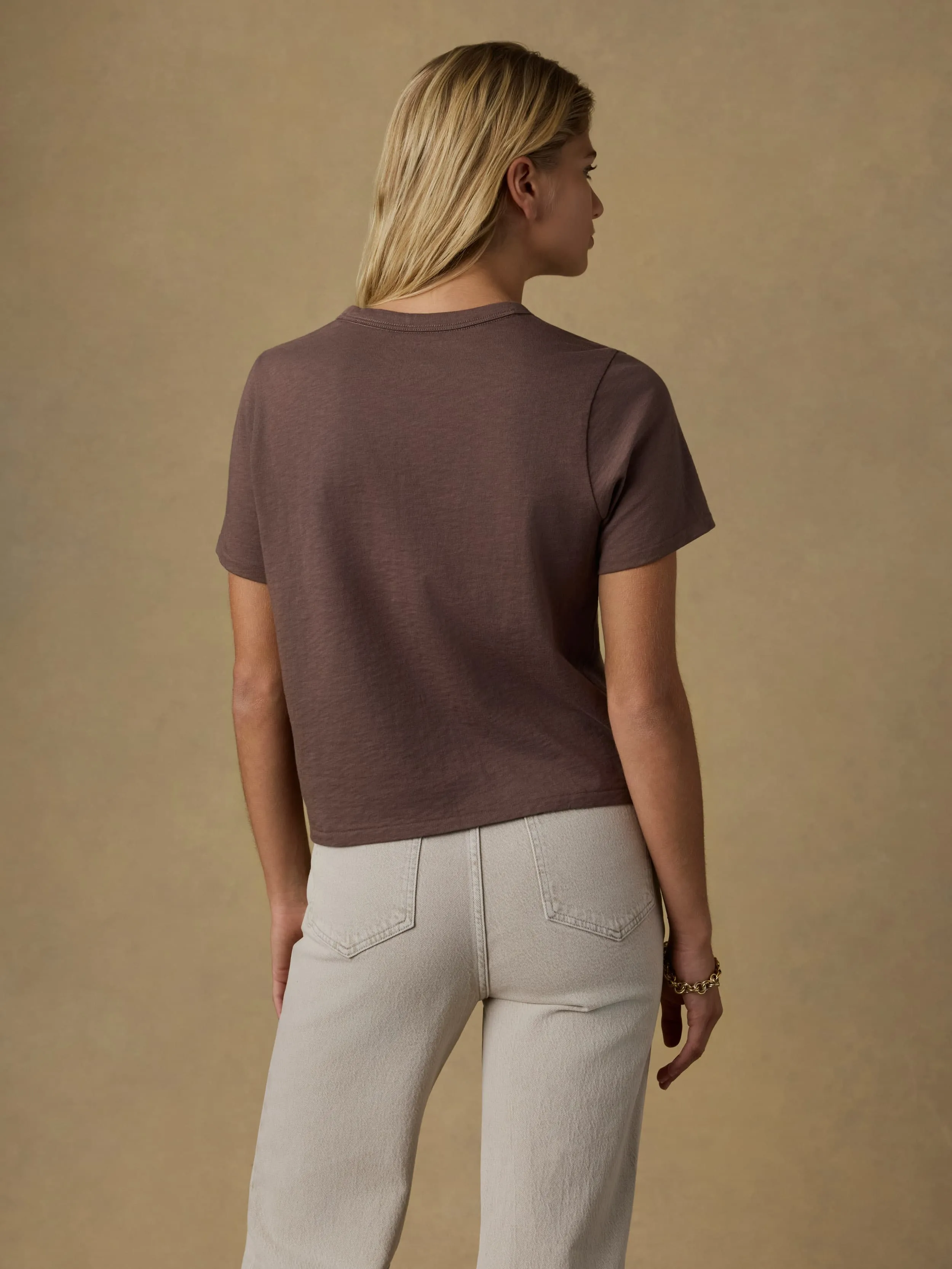 Sunwashed Regenerative Tee - Alpine Brown sold by Faherty product image thumbnail 3
