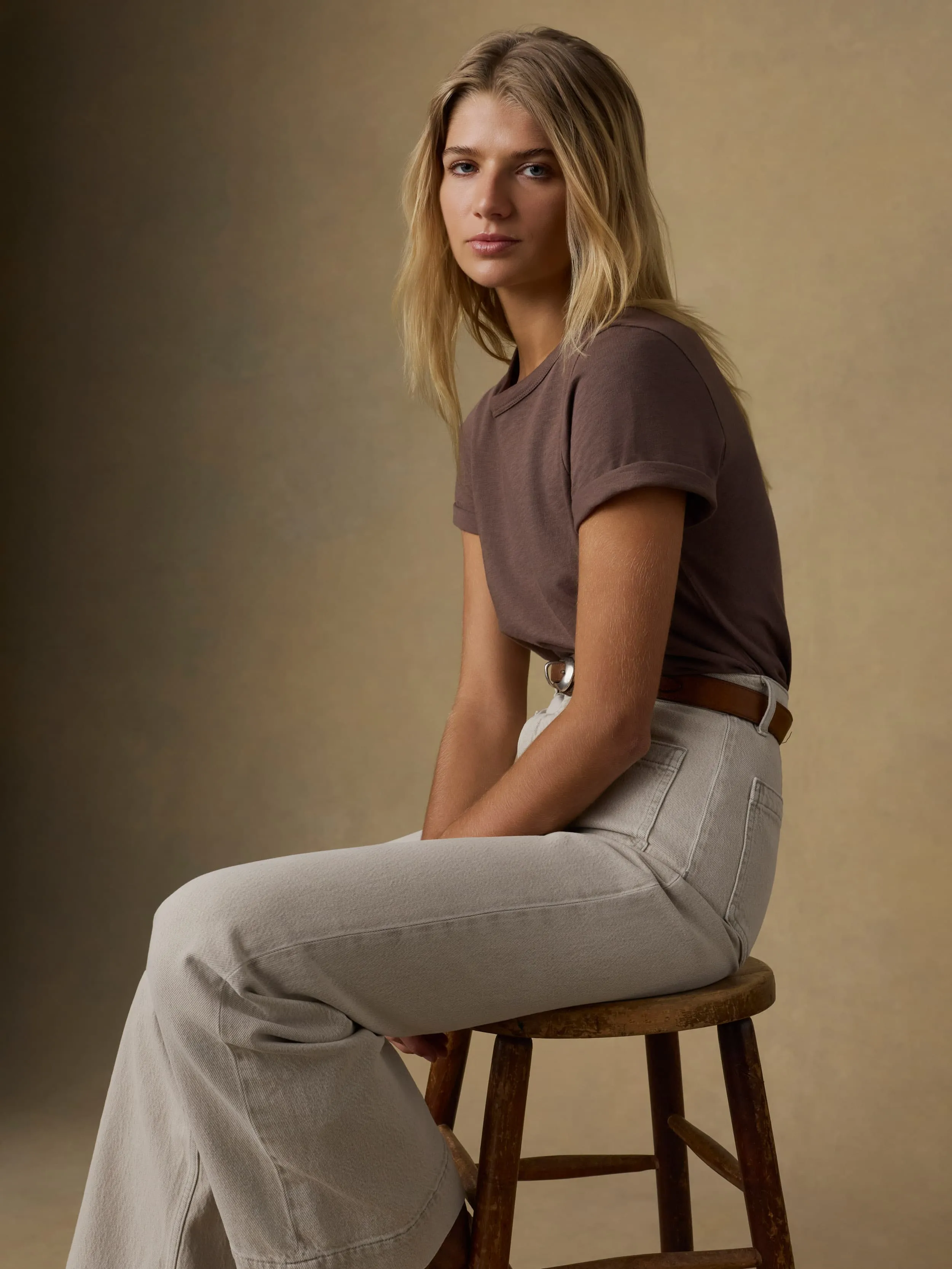 Sunwashed Regenerative Tee - Alpine Brown sold by Faherty product image thumbnail 2