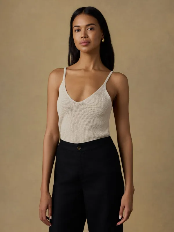 Miramar Linen Sweater Cami - Summer Sand sold by Faherty