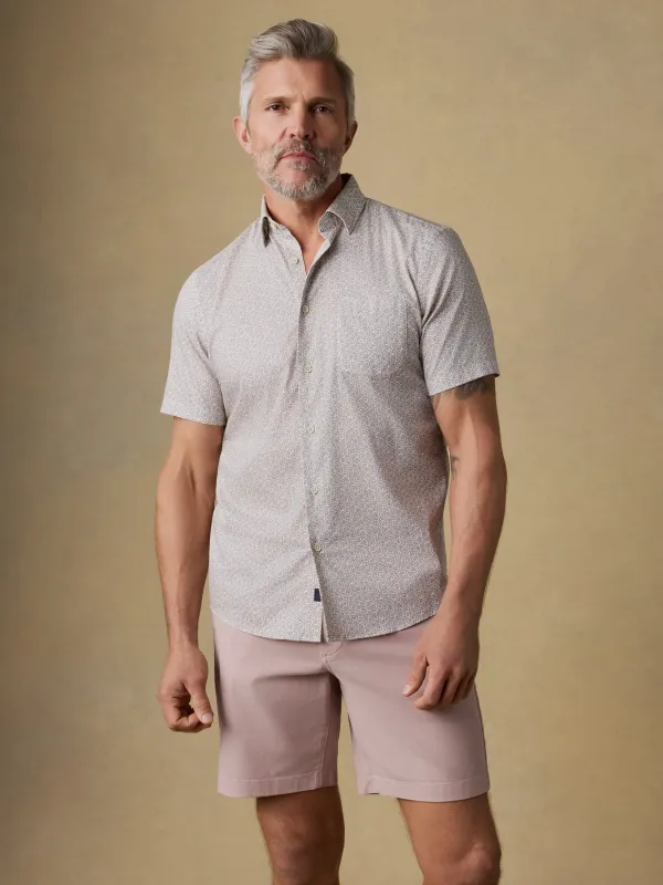 Short-Sleeve Movement™ Monterey Shirt - Wood Sunray Block sold by Faherty