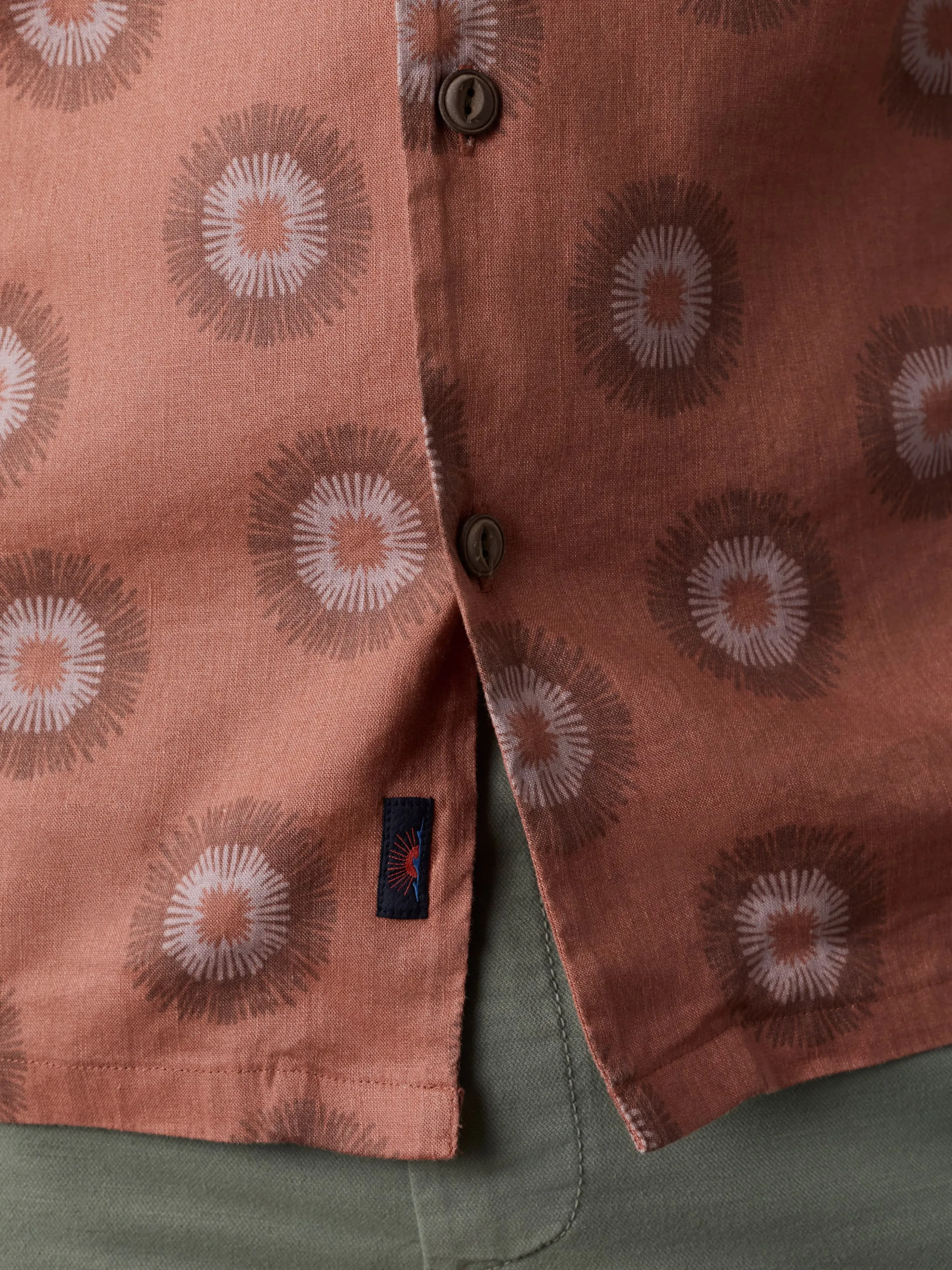 Short-Sleeve Breeze Camp Shirt - Sienna Coast Fireworks sold by Faherty product image thumbnail 5