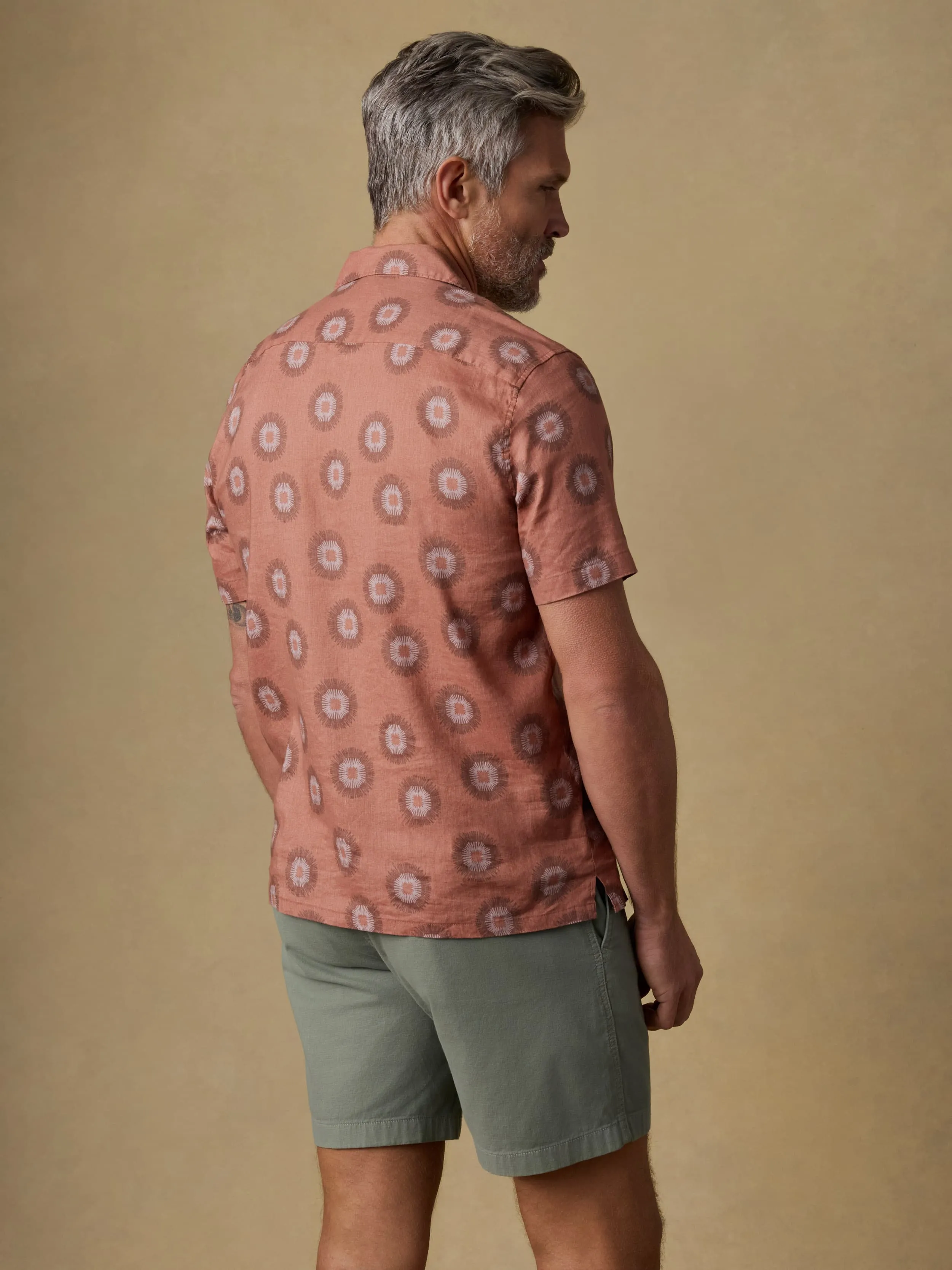 Short-Sleeve Breeze Camp Shirt - Sienna Coast Fireworks sold by Faherty product image thumbnail 3