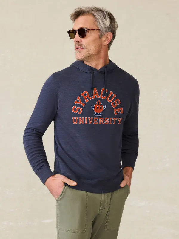Syracuse University Sunwashed Slub Hoodie - Blue Nights sold by Faherty
