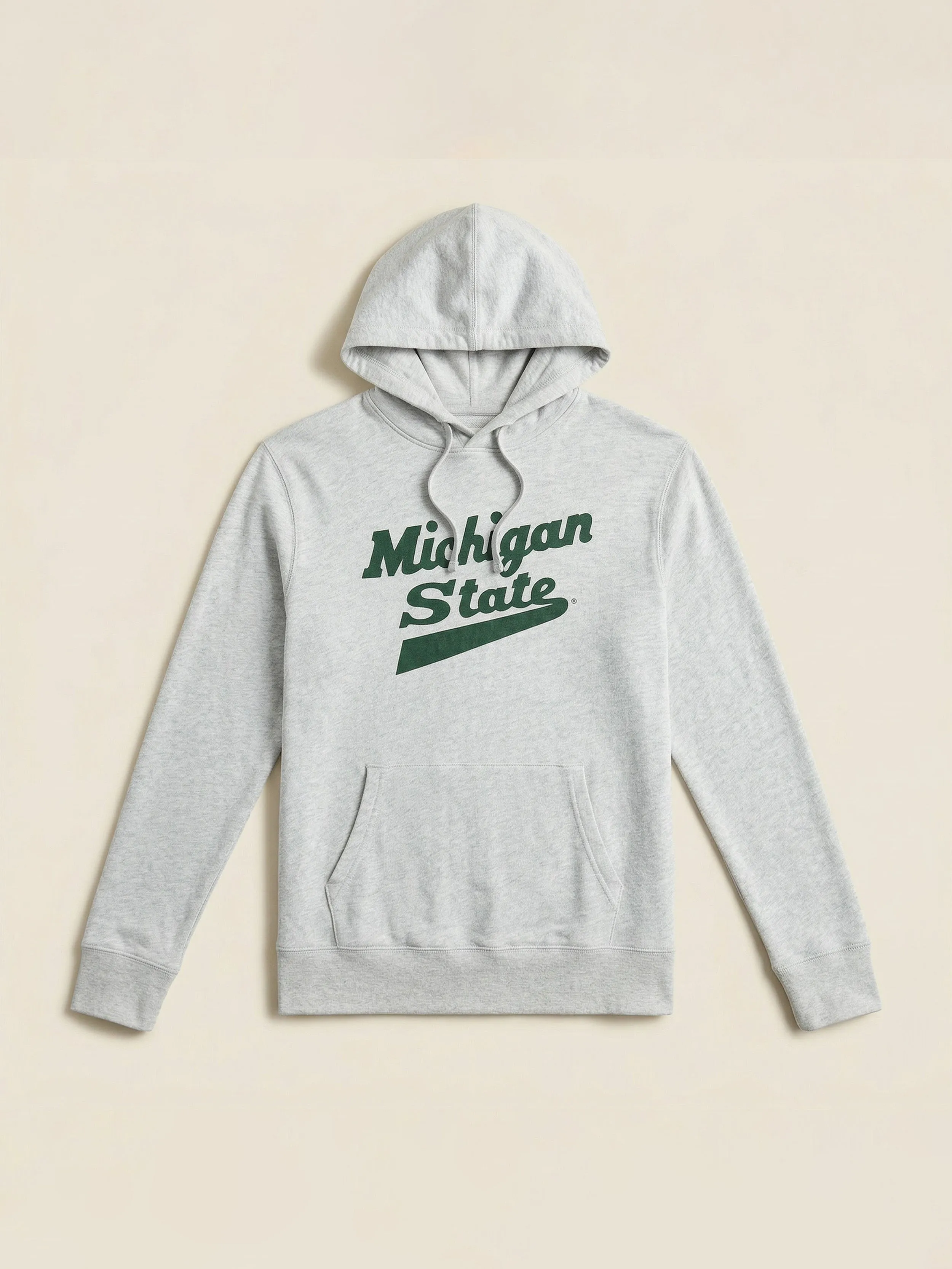 Michigan State Sunwashed Slub Hoodie - Light Grey Heather sold by Faherty product image thumbnail 2