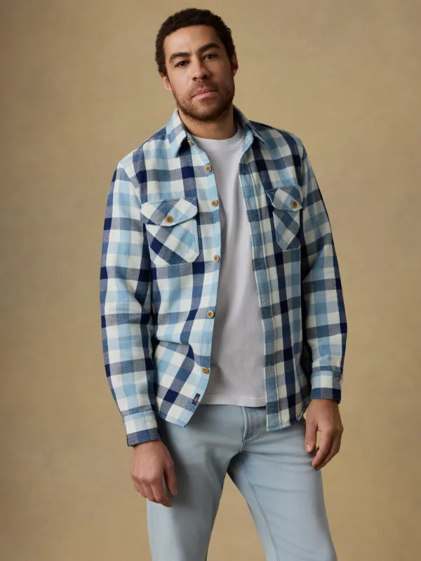 Indigo Overshirt - Indigo Island Buffalo sold by Faherty