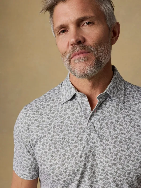 Short-Sleeve Movement™ Pique Polo - Olive Palm Beach made by Faherty