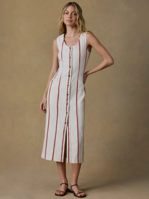 Tideweave Malibu Dress - Northbay Stripe made by Faherty