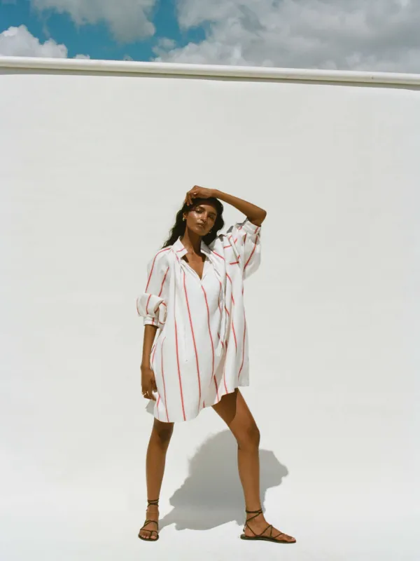 Tideweave Zoe Dress - Northbay Stripe made by Faherty
