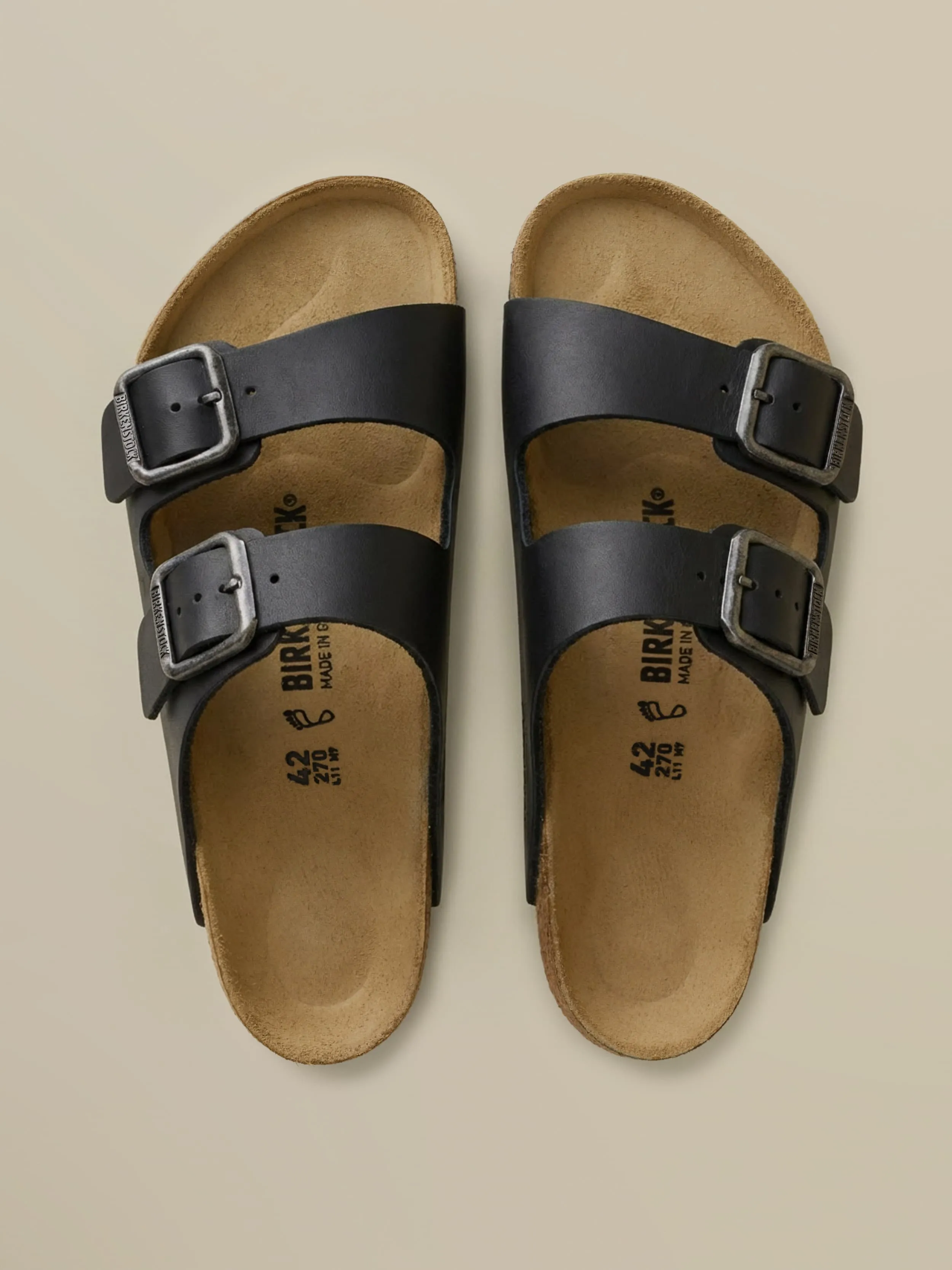 Birkenstock + Faherty Arizona Wire Buckle - Black sold by Faherty
