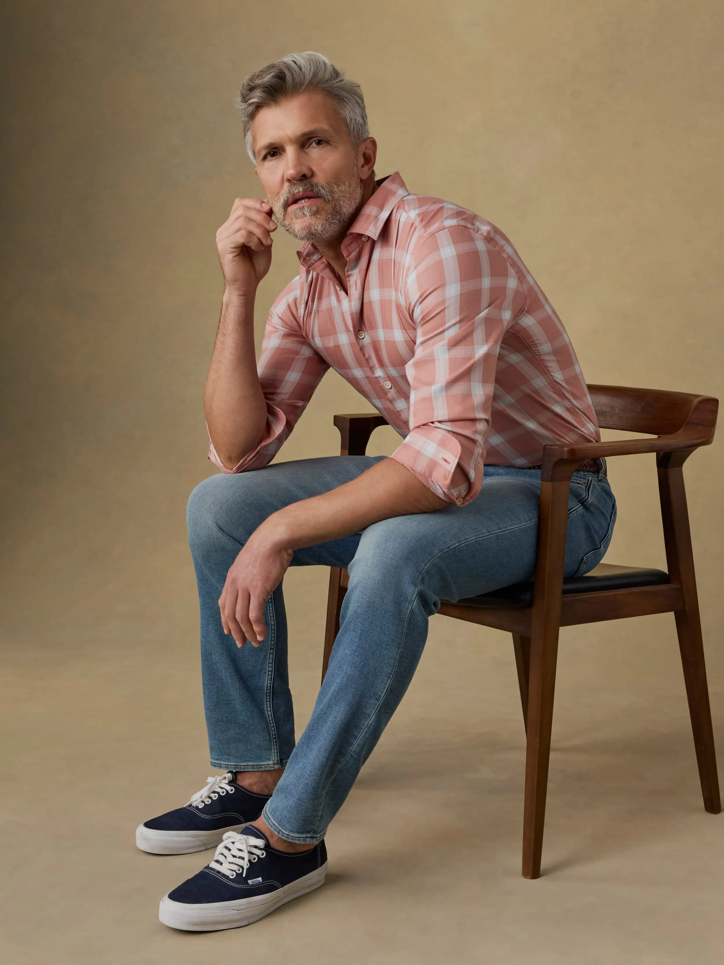 Movement™ Monterey Shirt - Desert Dust Plaid sold by Faherty product image thumbnail 2