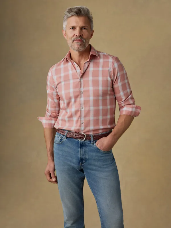 Movement™ Monterey Shirt - Desert Dust Plaid made by Faherty