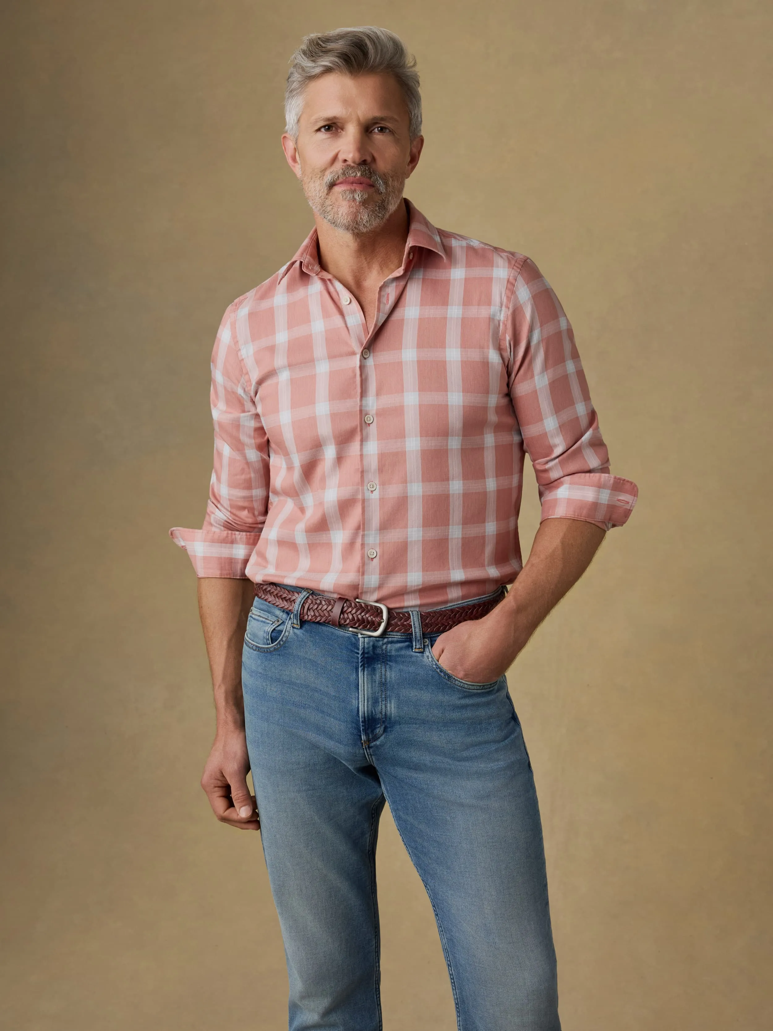 Movement™ Monterey Shirt - Desert Dust Plaid sold by Faherty