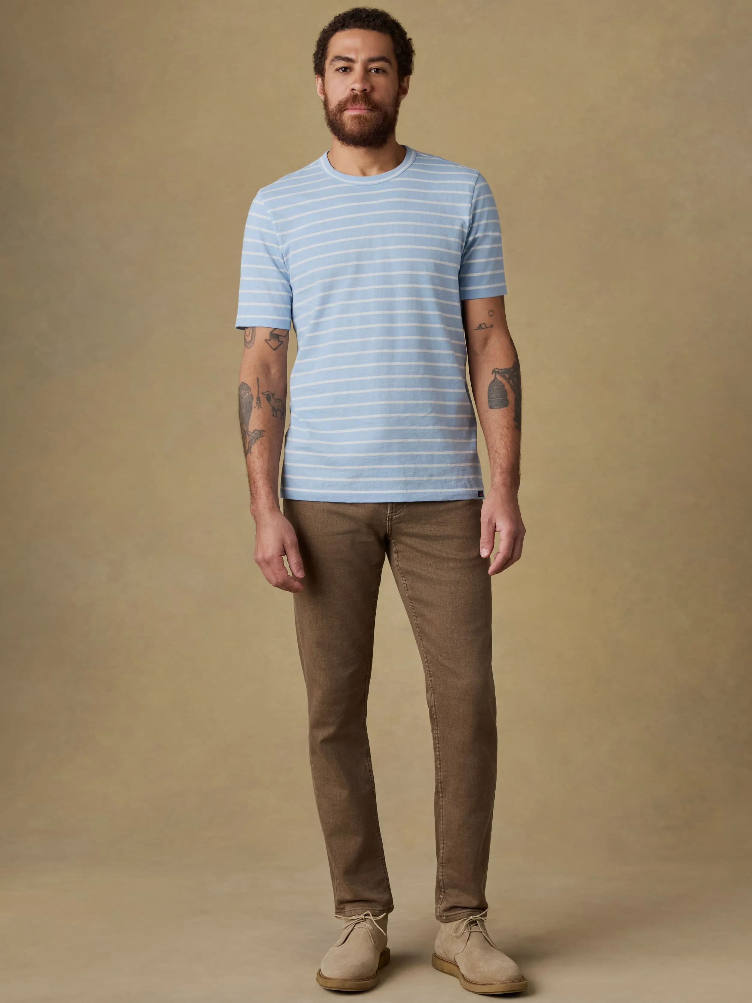 Sunwashed Regenerative Tee - Bermuda Sail Stripe sold by Faherty product image thumbnail 4