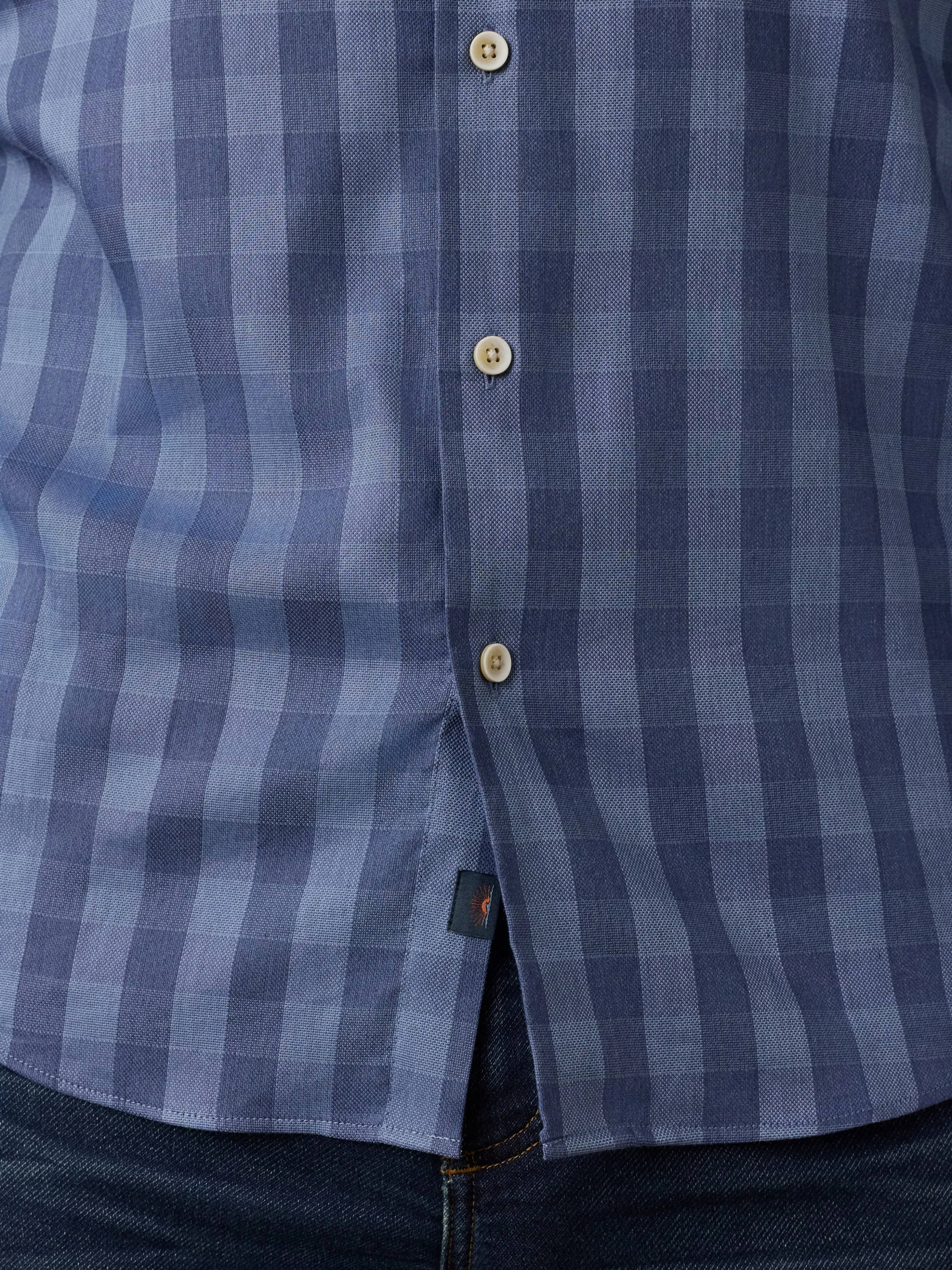 Movement™ Monterey Shirt - Navy Tide Check sold by Faherty product image thumbnail 5