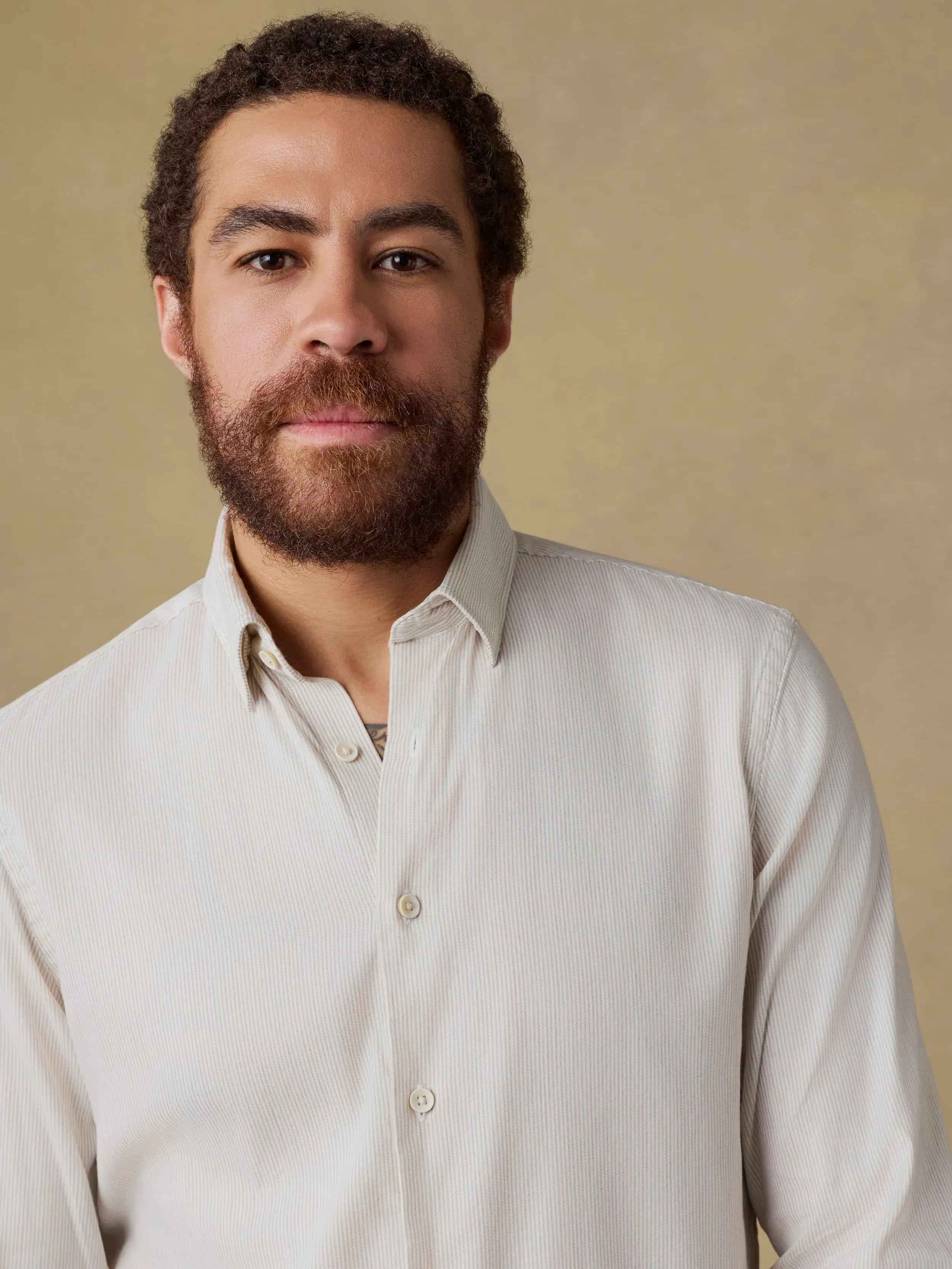 Movement™ Monterey Shirt - Wood Wall Stripe sold by Faherty product image thumbnail 4