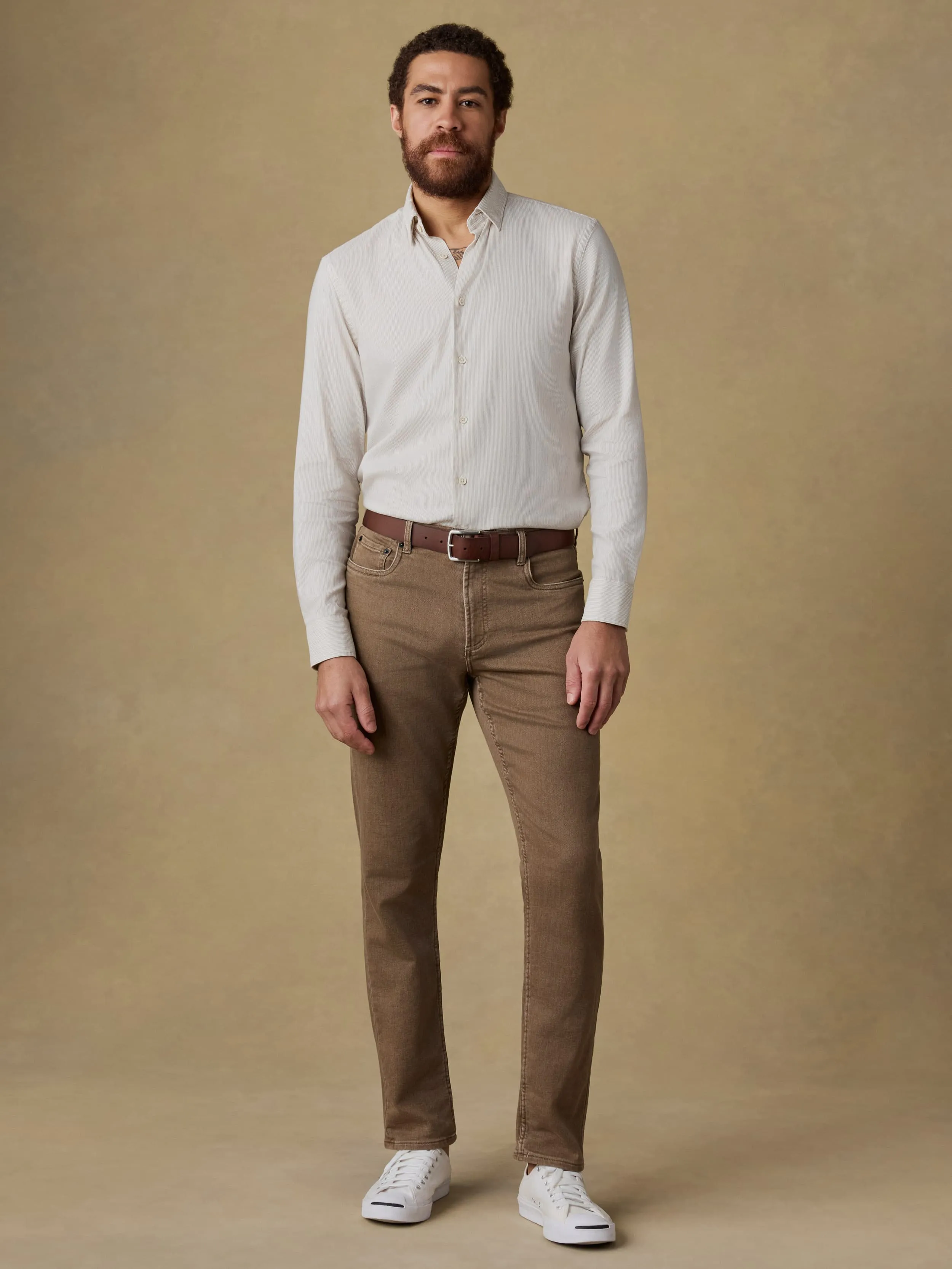 Movement™ Monterey Shirt - Wood Wall Stripe sold by Faherty