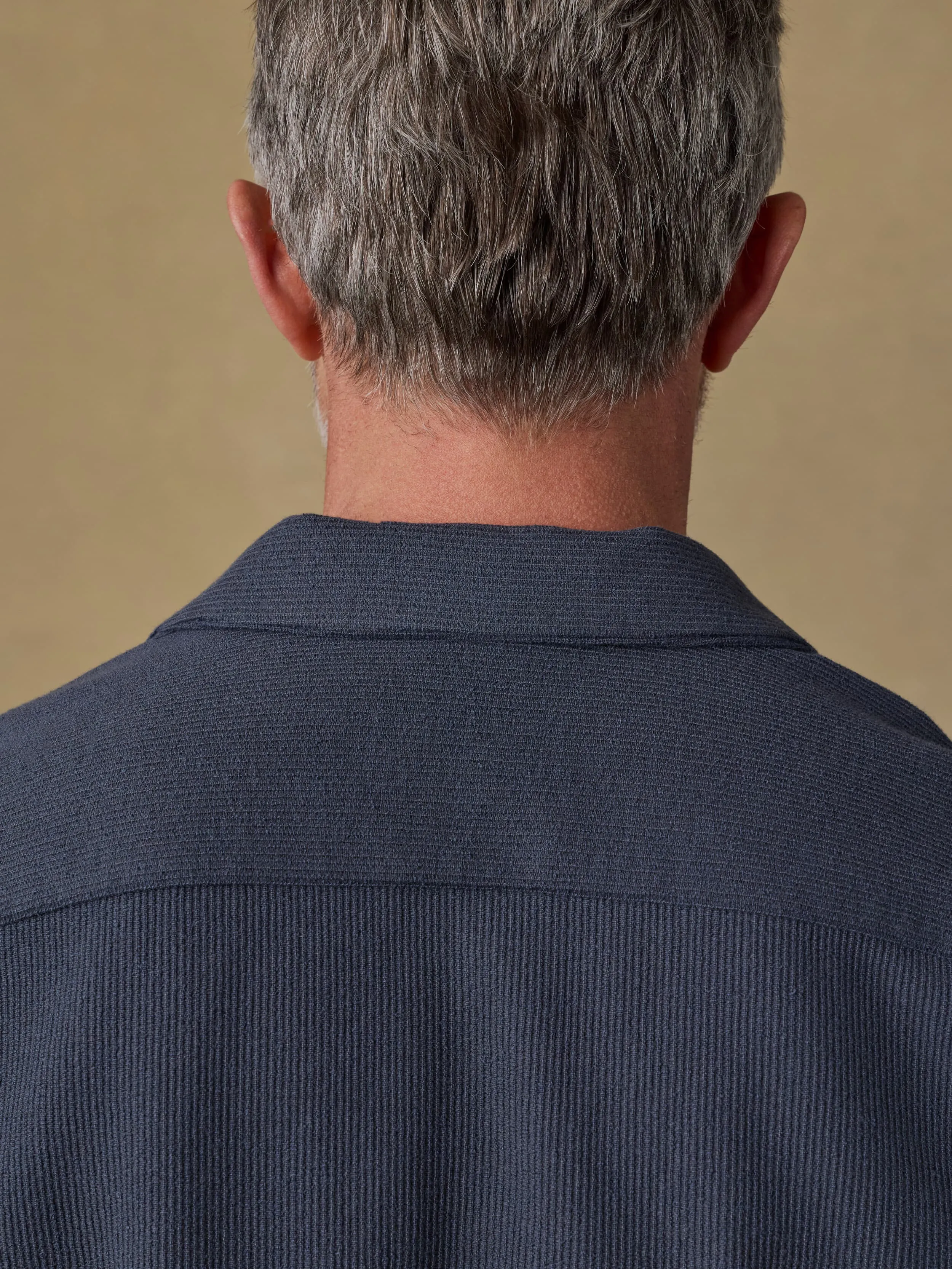 Short-Sleeve Oasis Camp Shirt - Granite Navy sold by Faherty product image thumbnail 4