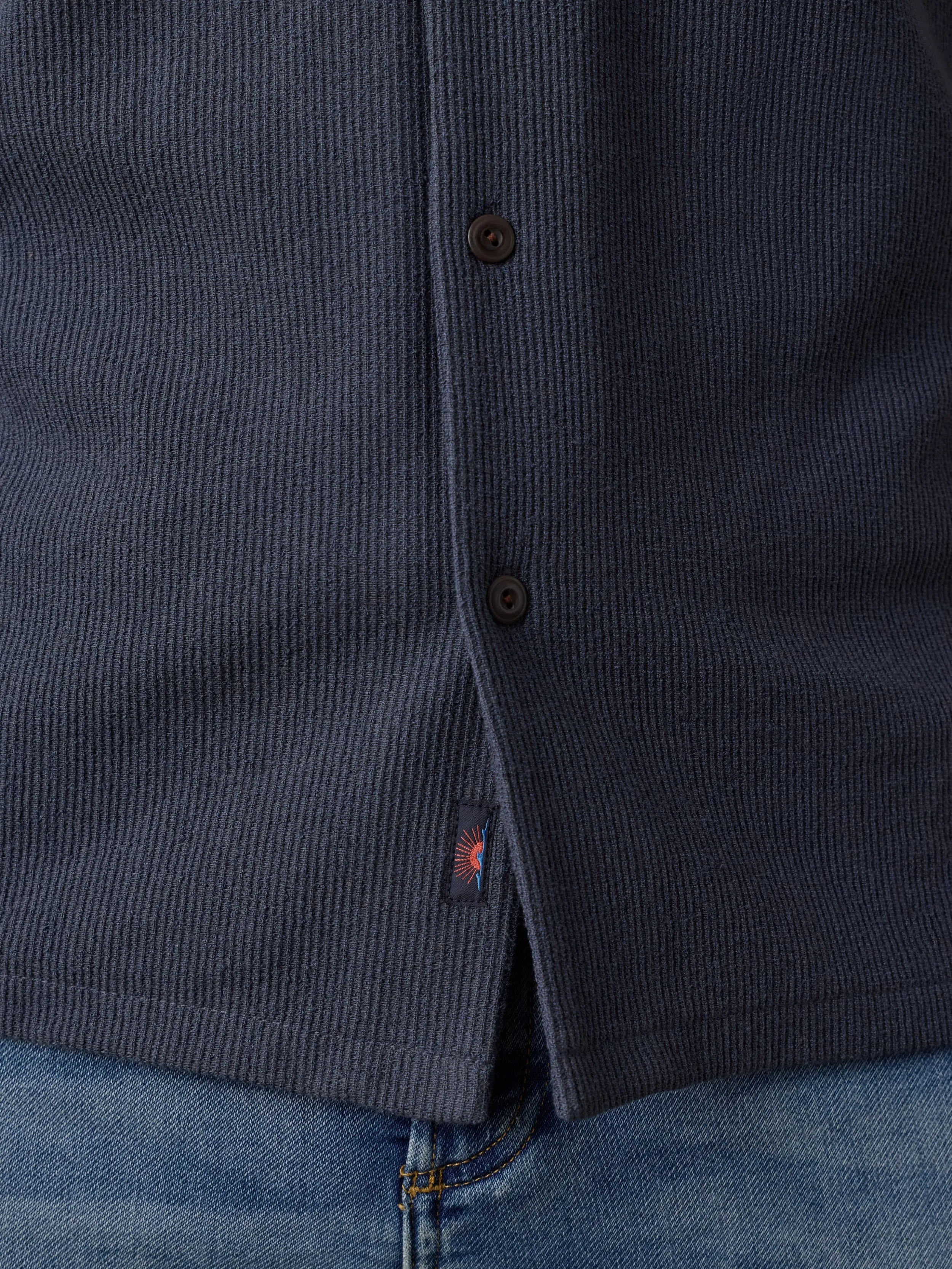 Short-Sleeve Oasis Camp Shirt - Granite Navy sold by Faherty product image thumbnail 5