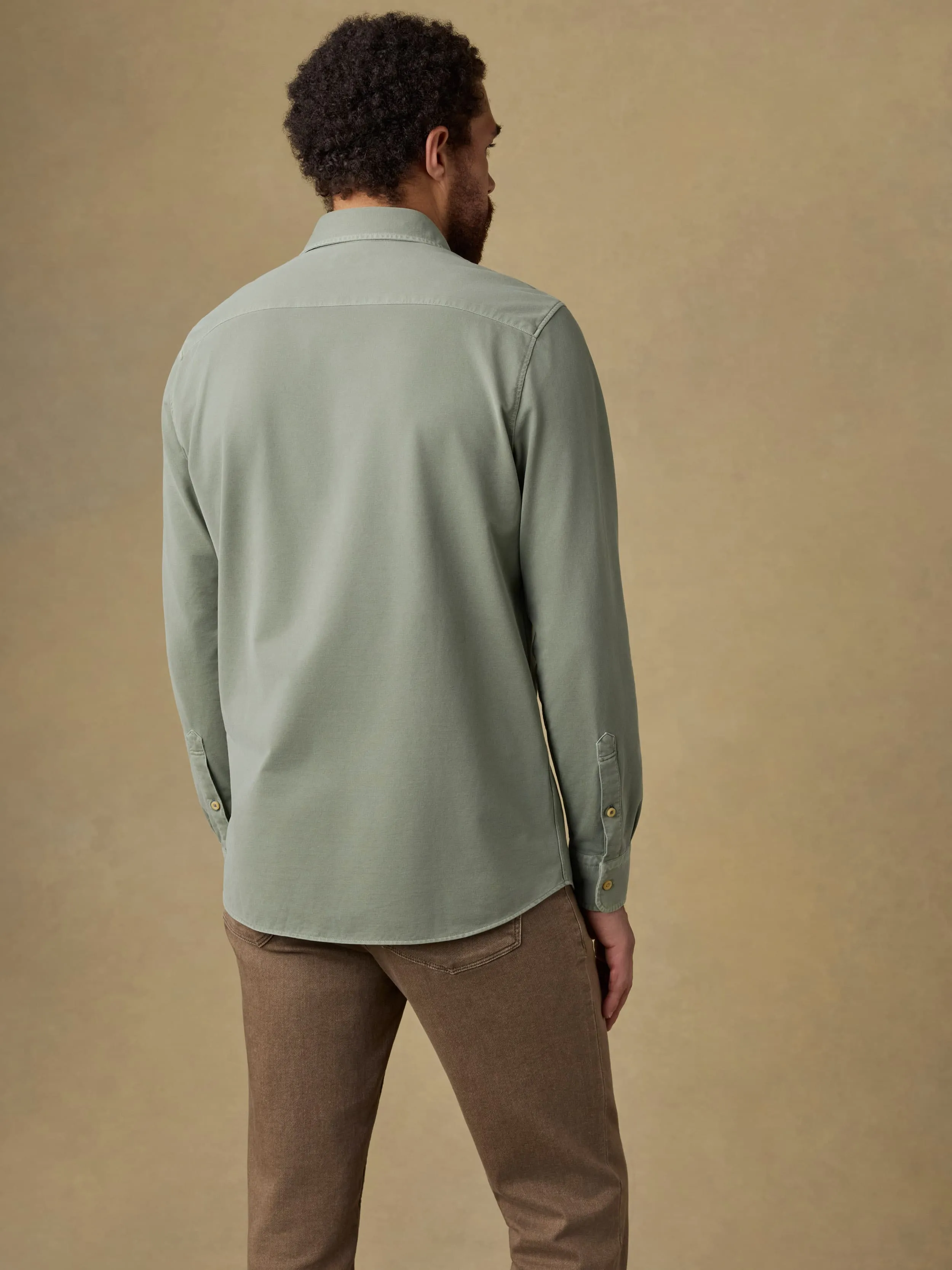 Costa Pique Shirt - Terrain Olive sold by Faherty product image thumbnail 3