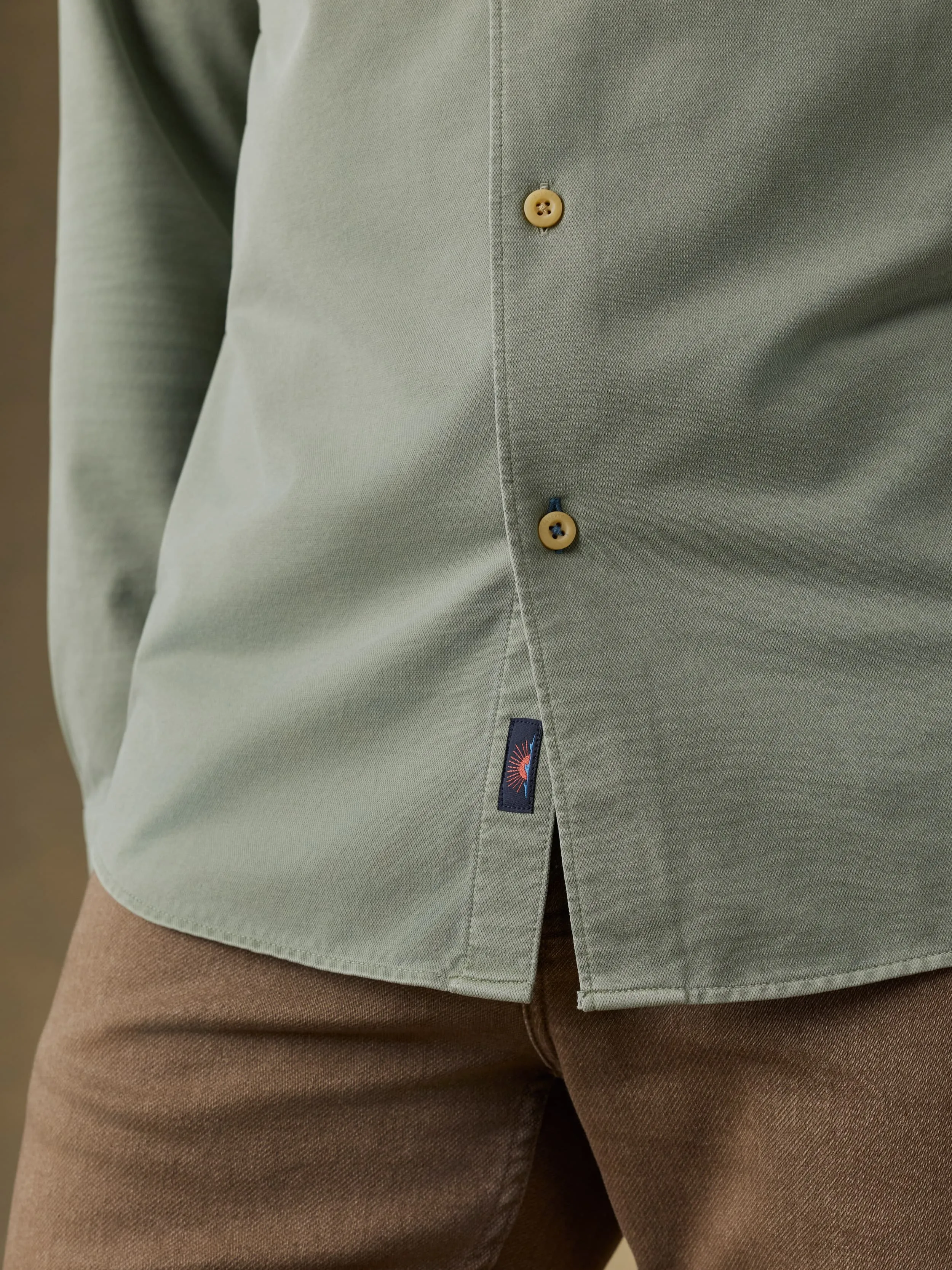 Costa Pique Shirt - Terrain Olive sold by Faherty product image thumbnail 5
