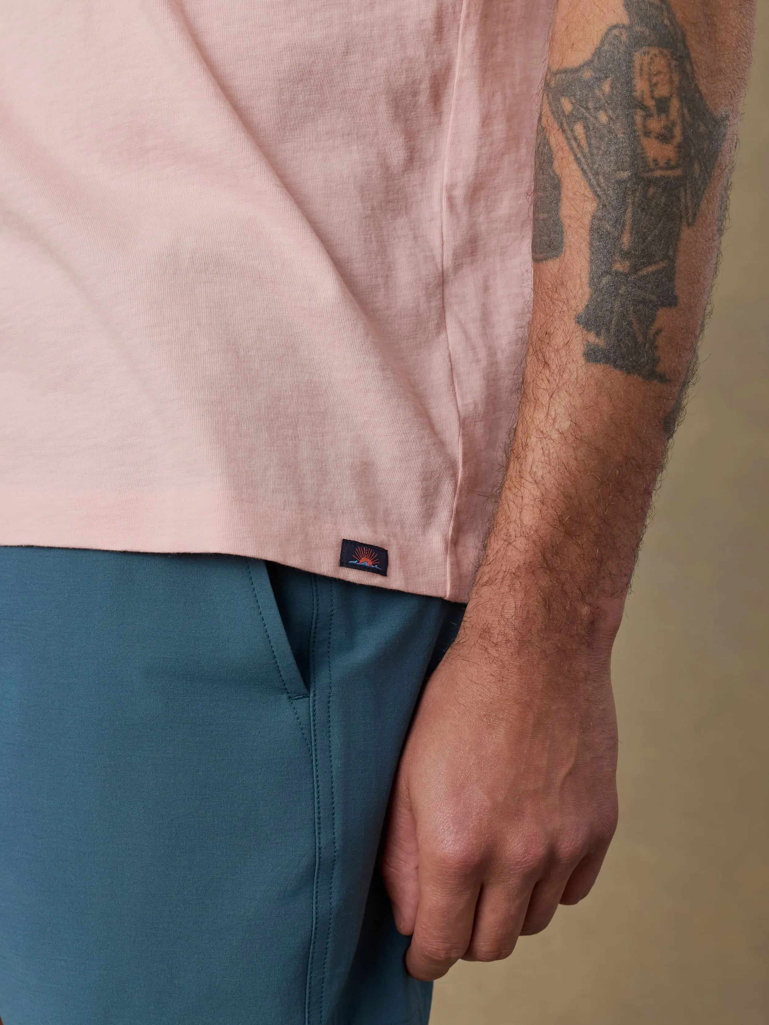 Surf Shop Sunwashed Pocket Tee - Pink Sand sold by Faherty product image thumbnail 5