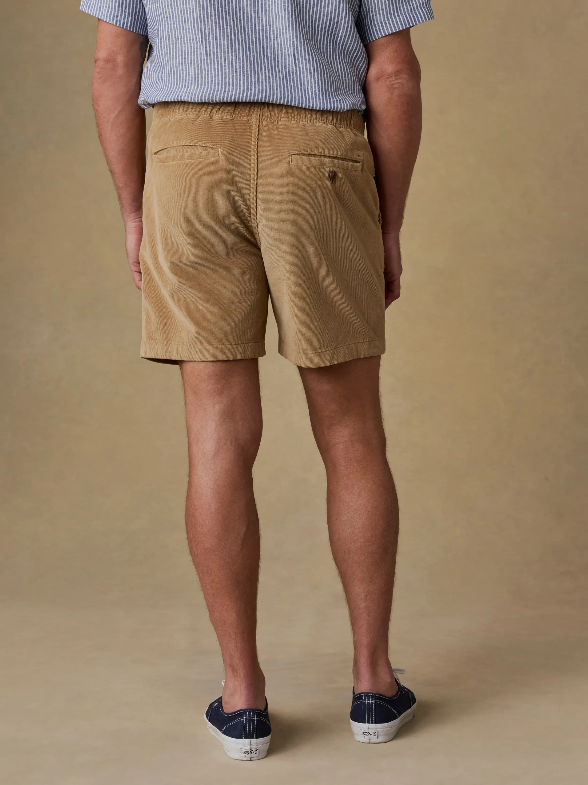 Essential Corduroy Short - Dark Sand sold by Faherty product image thumbnail 3