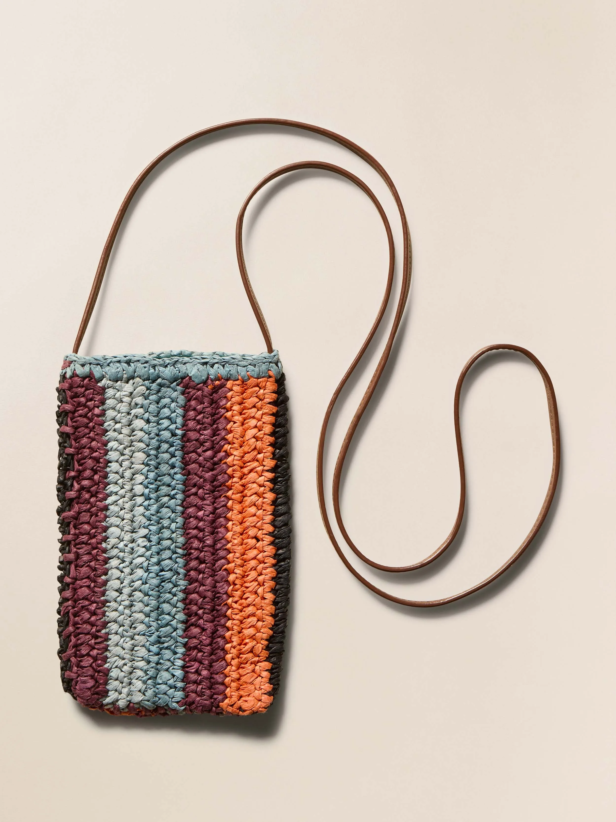 Straw Stripe Crossbody - Canyon Stripe sold by Faherty