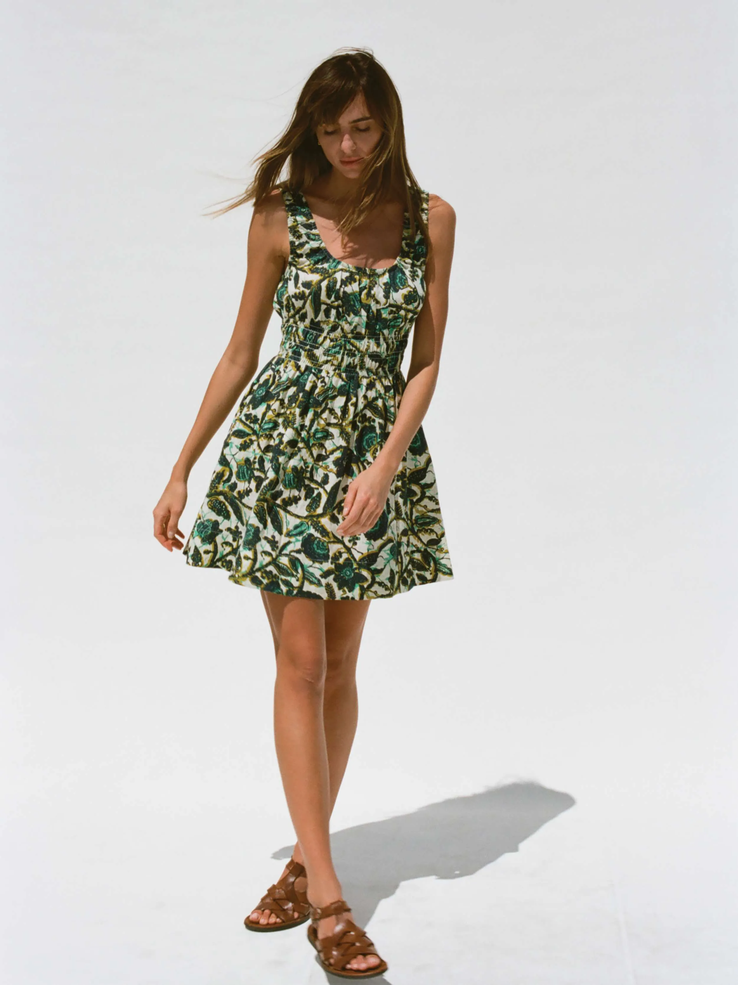 Montecito Linen Mini Dress - Tropics sold by Faherty