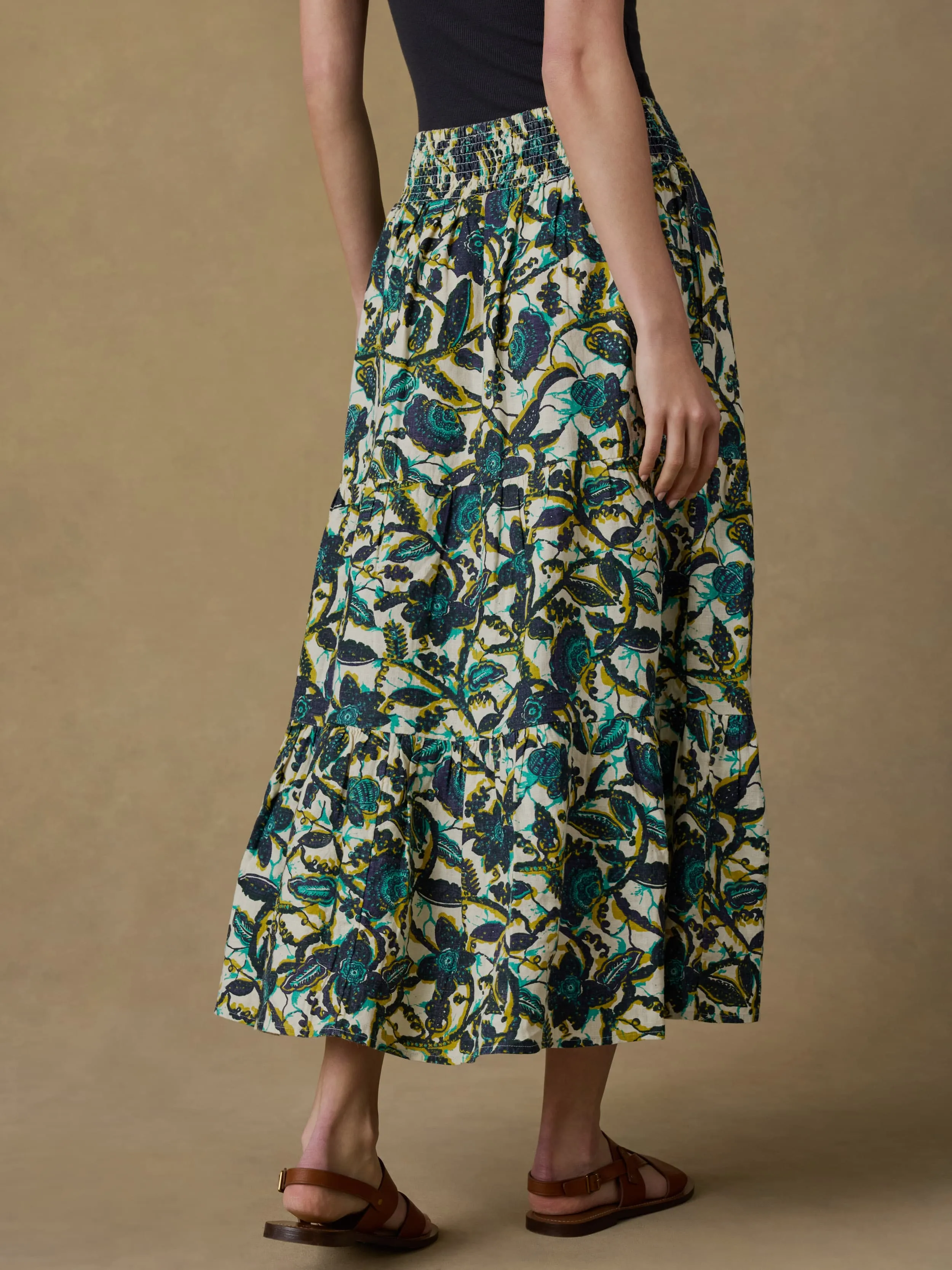 Montecito Linen Maxi Skirt - Tropics sold by Faherty product image thumbnail 4