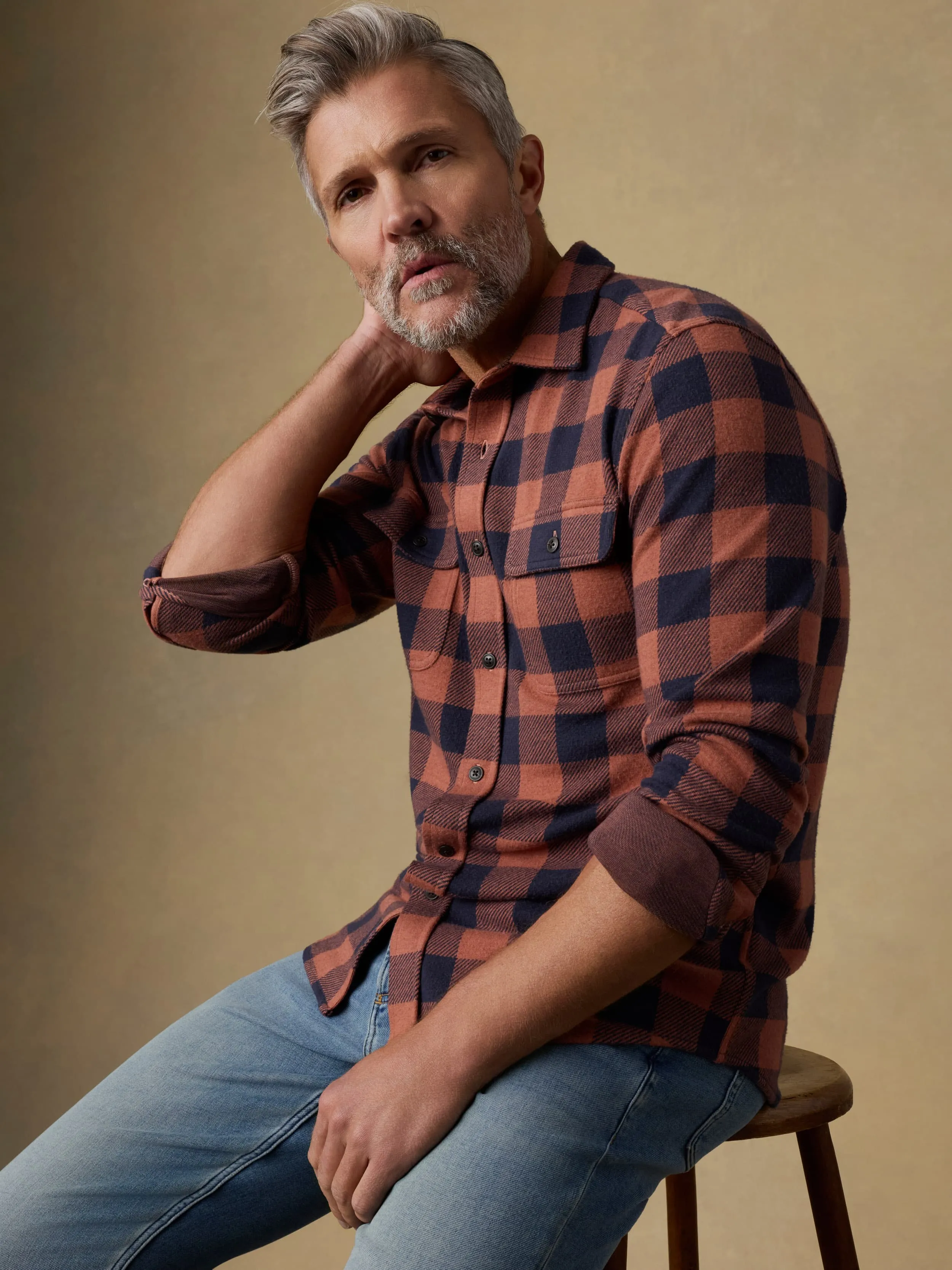 Legend™ Sweater Shirt - Sedona Twilight Buffalo sold by Faherty