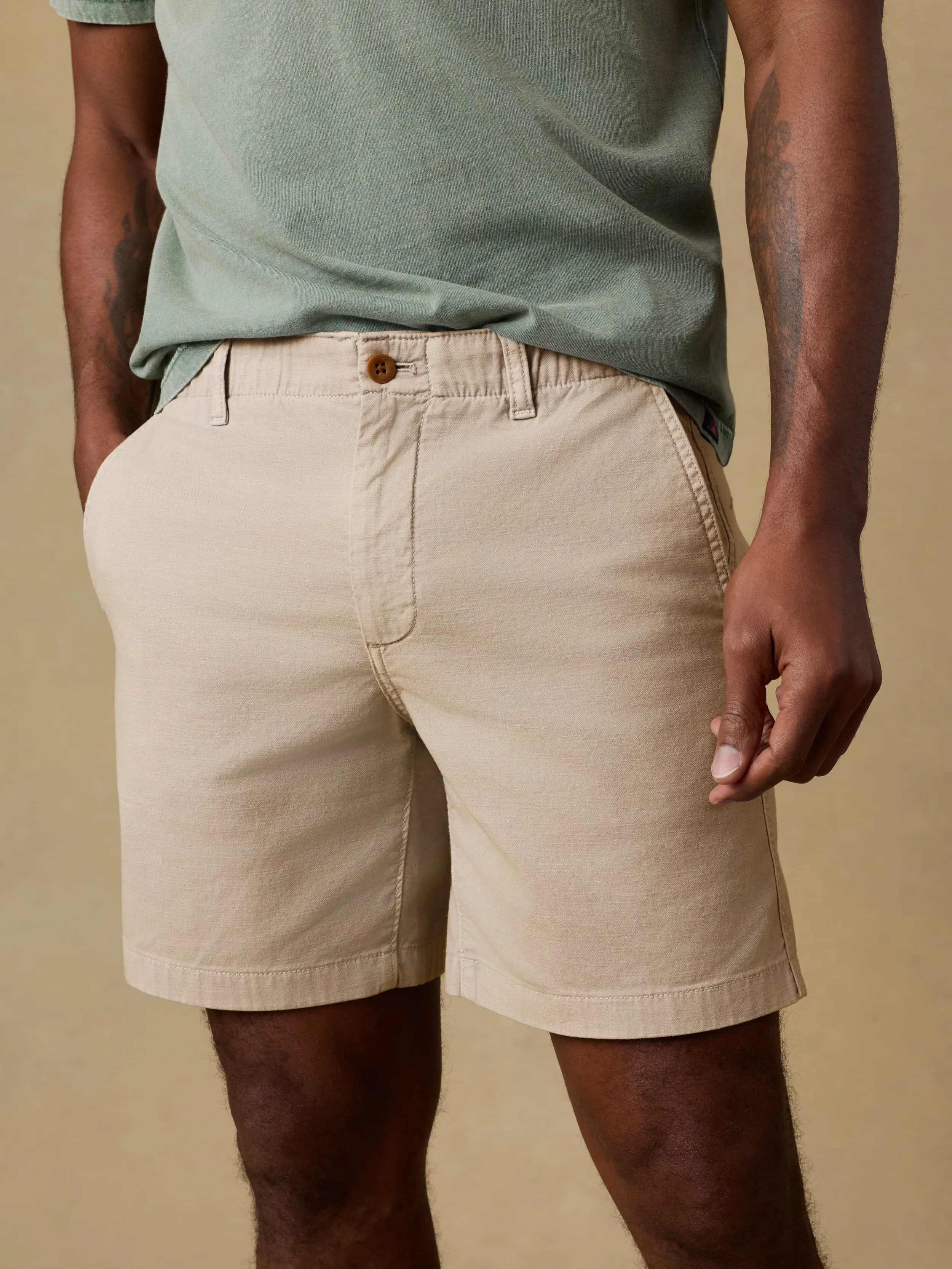 Reserve Chino Short - Stone sold by Faherty product image thumbnail 5