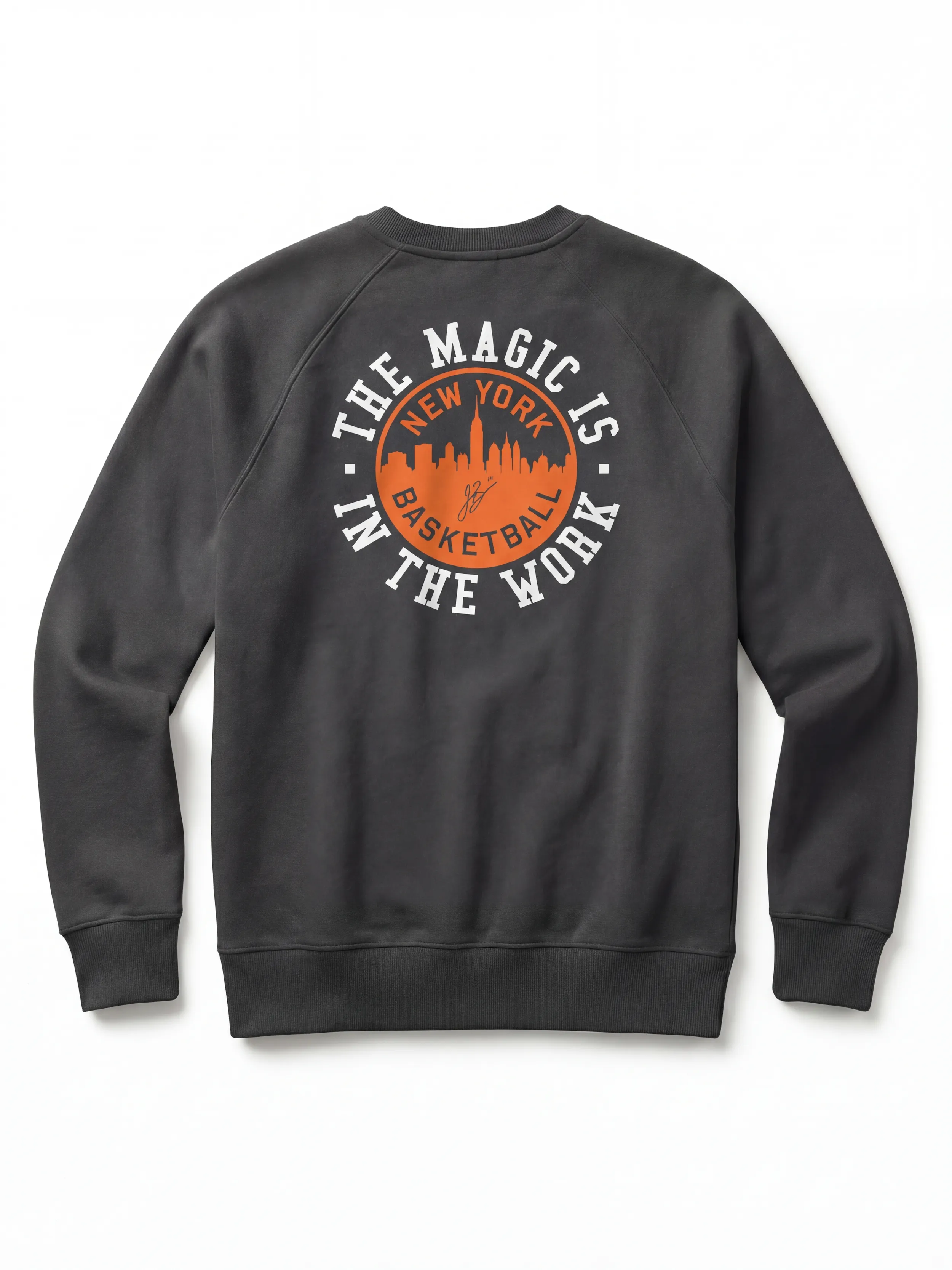 Jalen Brunson High Standard Fleece Crewneck - Mountain Black sold by Faherty