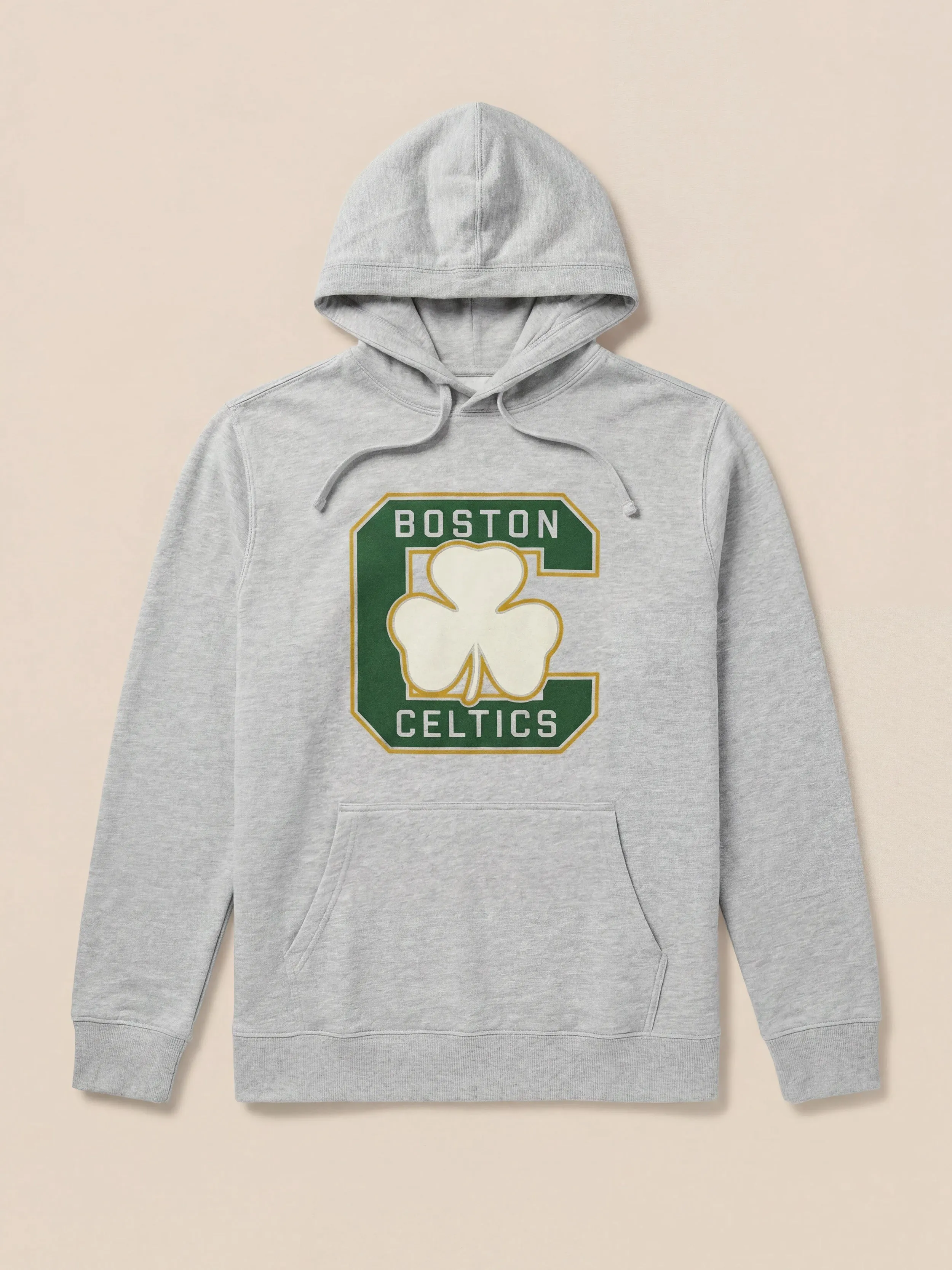 Boston Celtics Sunwashed Organic Hoodie - Light Grey Heather sold by Faherty