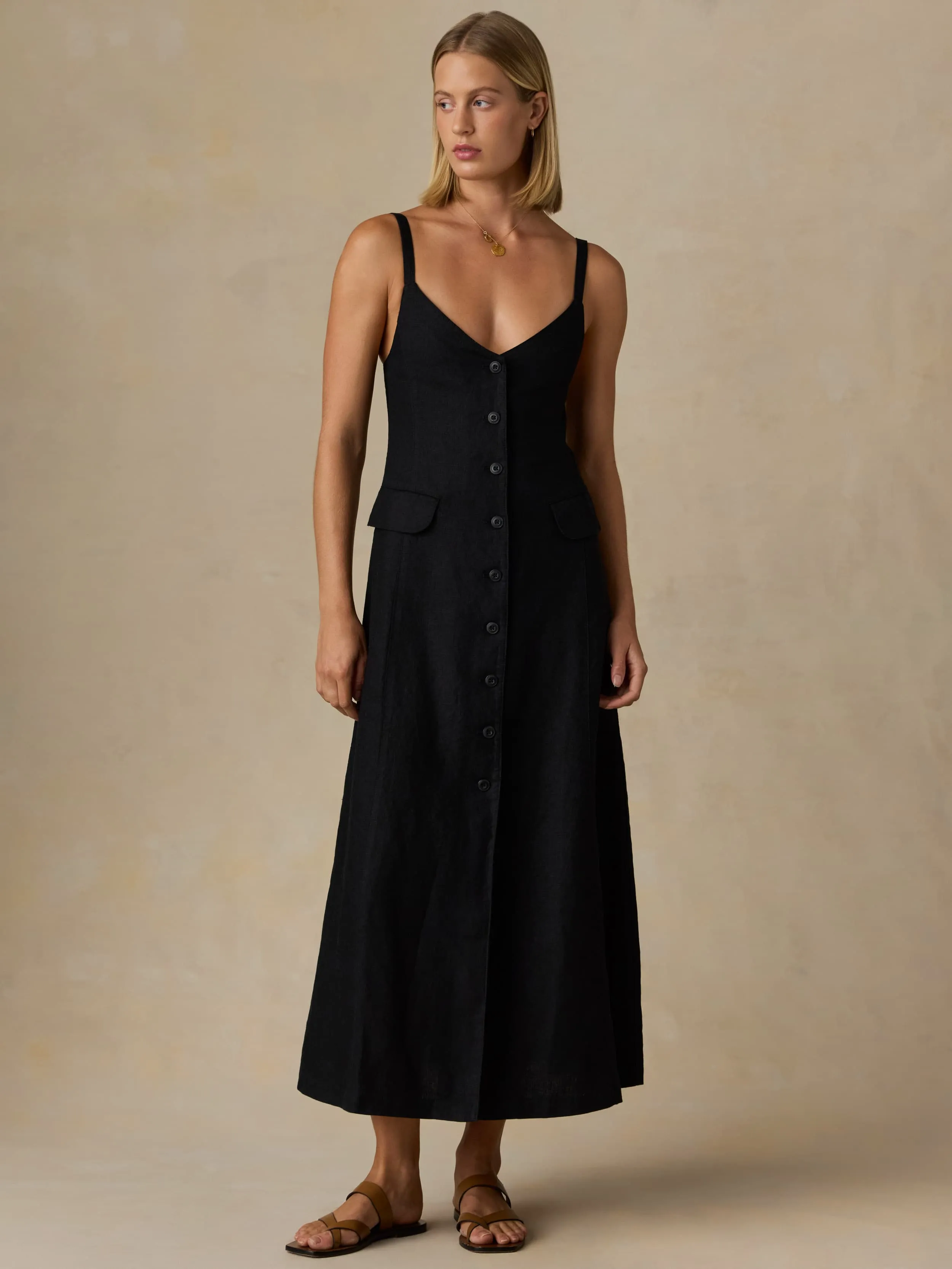 Sun Strider Milo Dress - Black sold by Faherty product image thumbnail 3