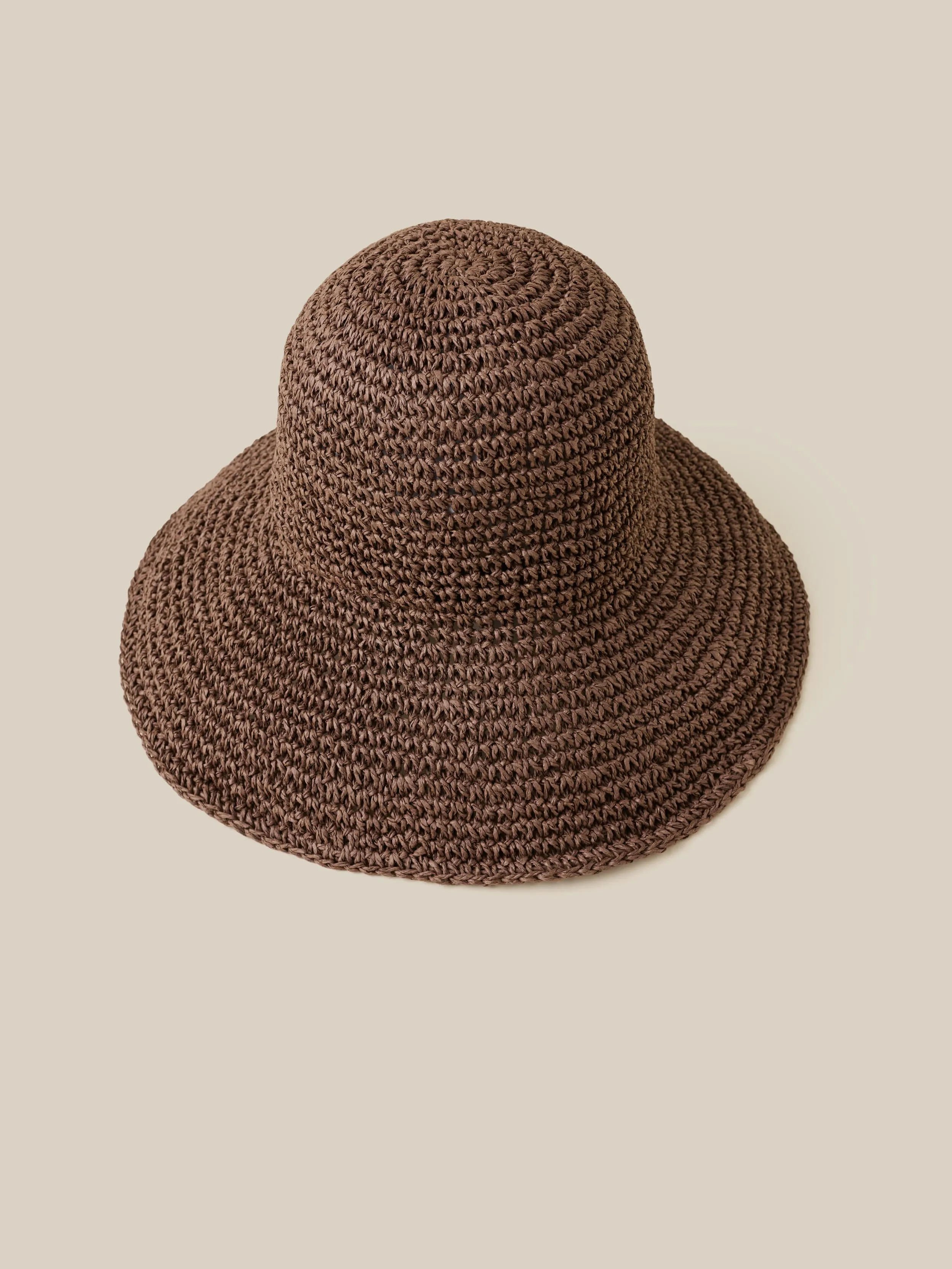 Women's Straw Sun Hat - Chocolate sold by Faherty product image thumbnail 2