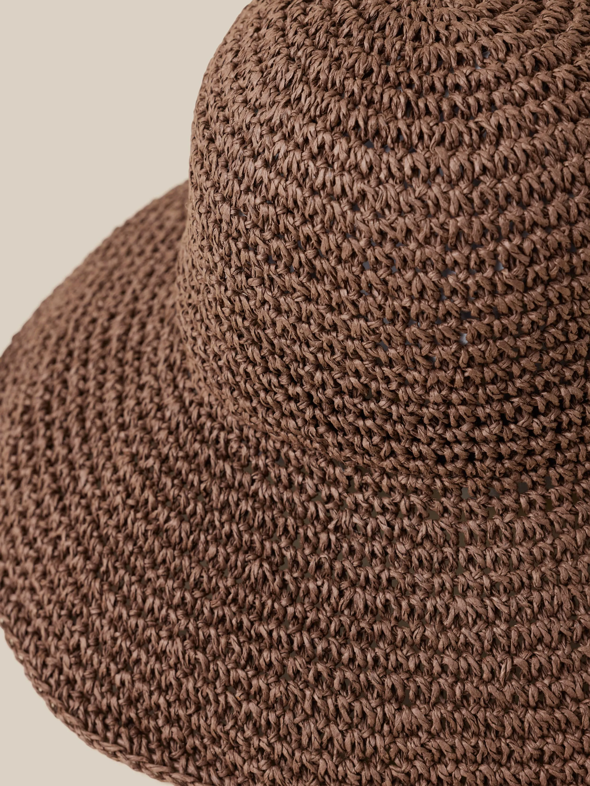 Women's Straw Sun Hat - Chocolate sold by Faherty product image thumbnail 3