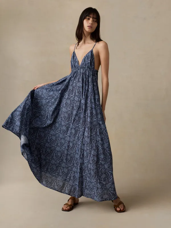 Voile Sadie Dress - Blue Moon Petals made by Faherty