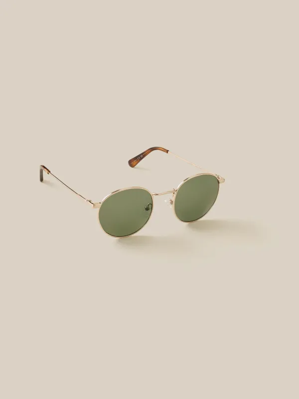Lennox Sunglasses - Brushed Gold made by Faherty