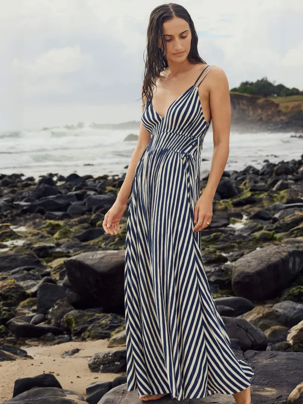 Sunbeam Dress - Spellbound Coastal Stripe made by Faherty