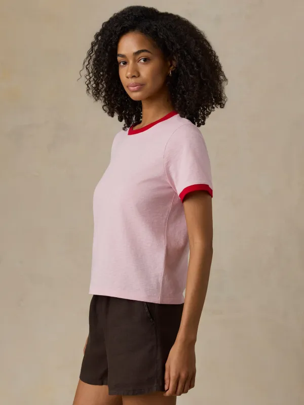 Sunwashed Regenerative Tee - Vintage Rose made by Faherty
