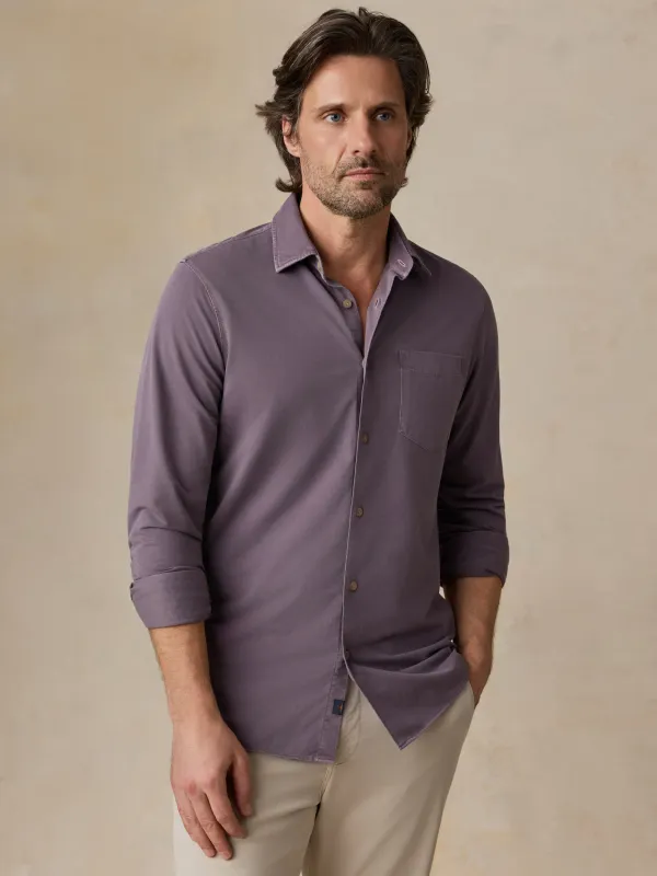 Costa Pique Shirt - Lilac Twilight made by Faherty