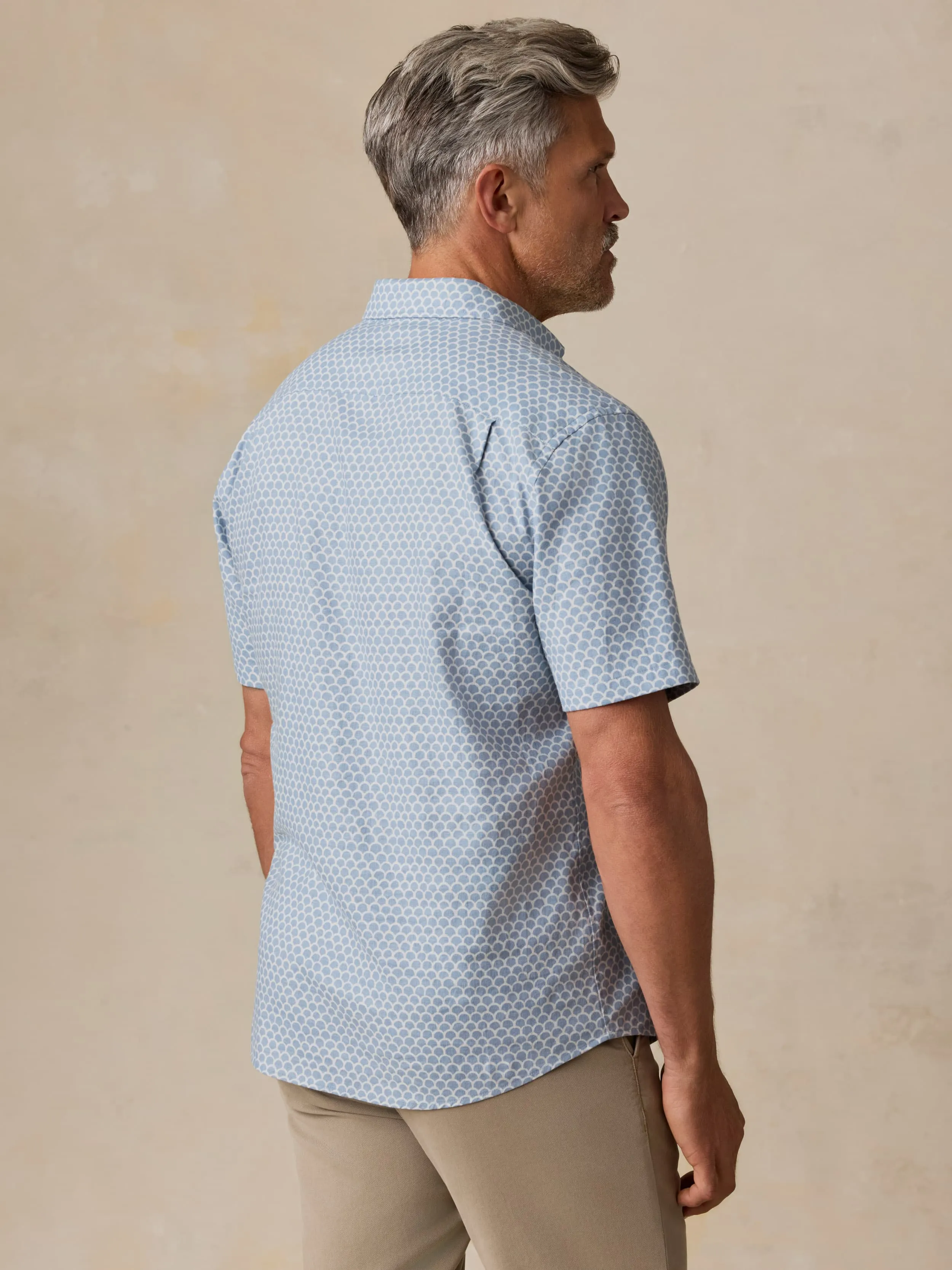 Short-Sleeve Breeze Shirt - Fishscale Redux sold by Faherty product image thumbnail 4