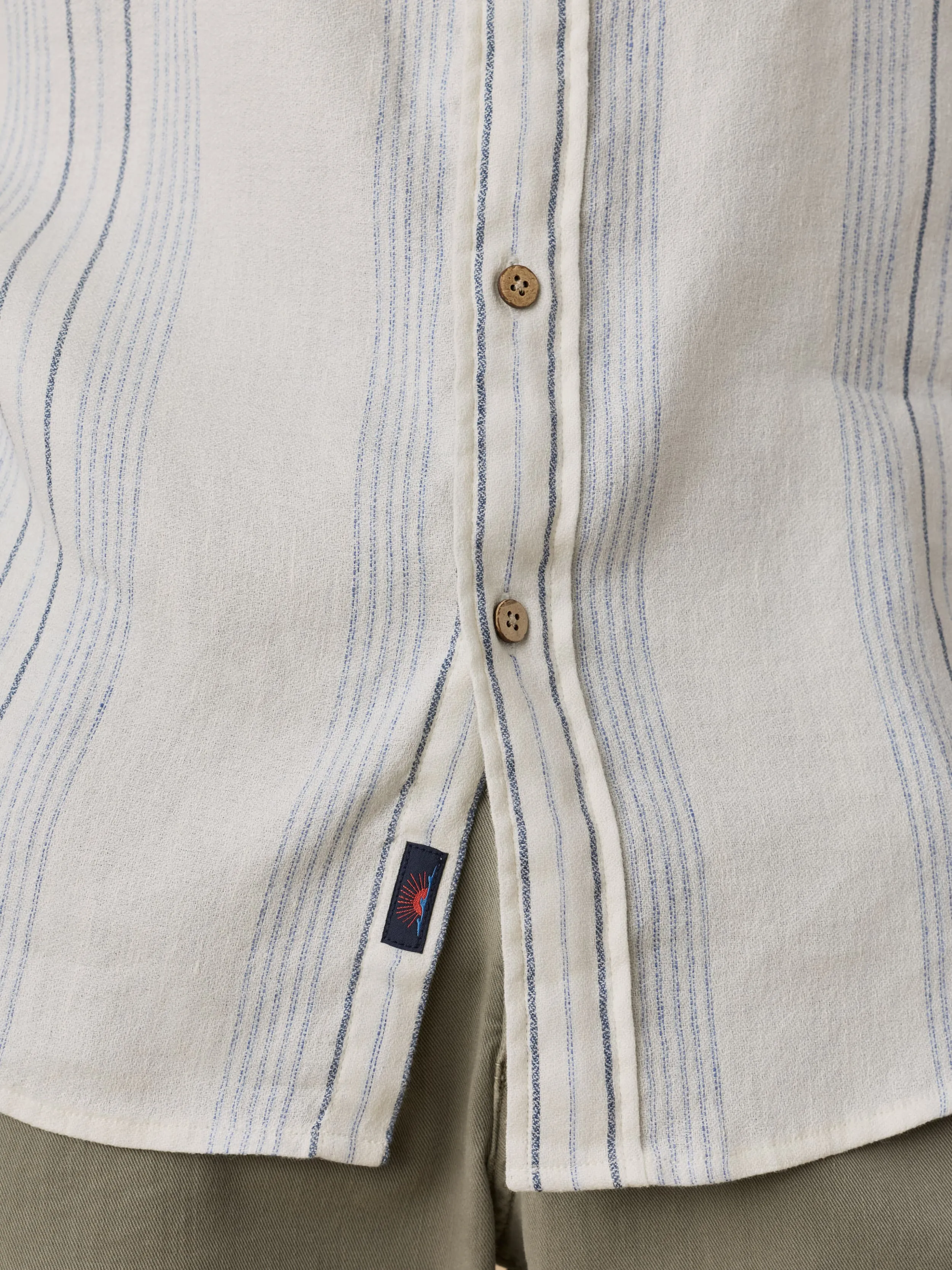 Short-Sleeve Breeze Shirt - River Shore Stripe sold by Faherty product image thumbnail 4