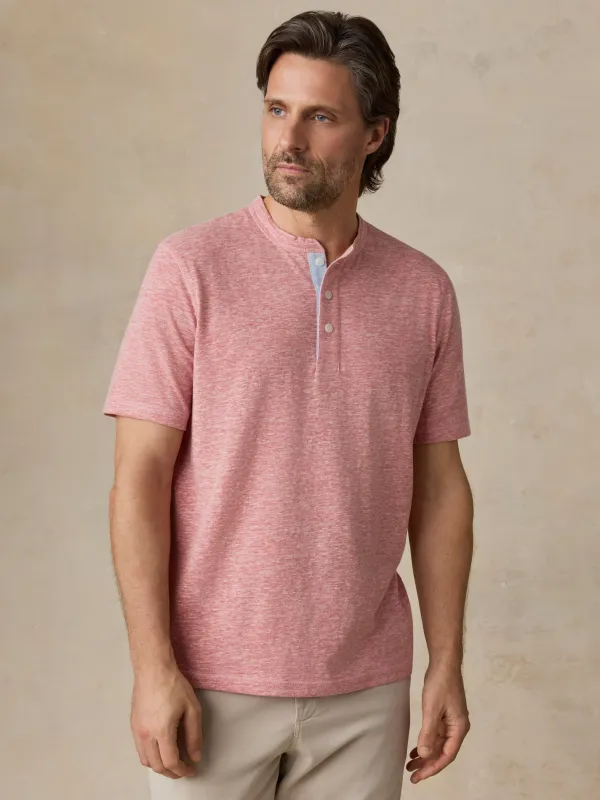 Short-Sleeve Breeze Henley - Faded Flag made by Faherty