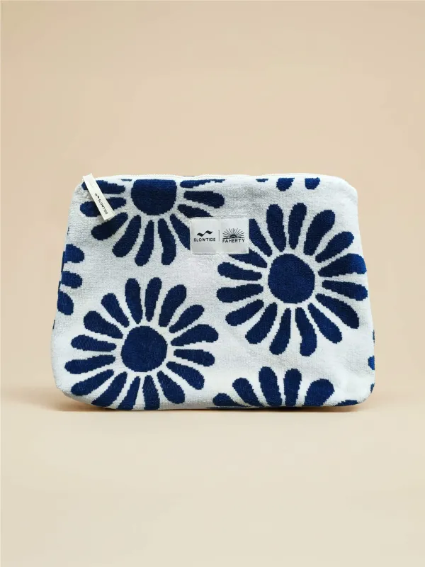Faherty x Slowtide Beach Pouch - Antilles Blue Suns made by Faherty